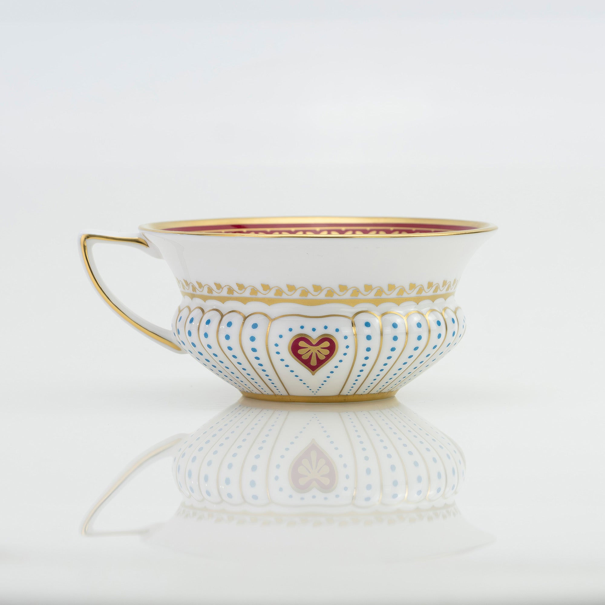 ウェッジウッド WEDGWOOD ハーレクインコレクション クイーンオブハート ティーカップ&ソーサー 廃盤品 希少【箱付】(1)