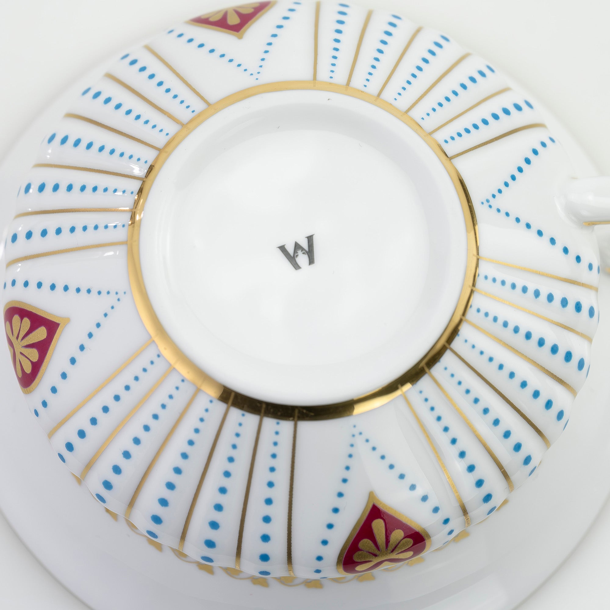 ウェッジウッド WEDGWOOD ハーレクインコレクション クイーンオブハート ティーカップ&ソーサー 廃盤品 希少【箱付】(2)