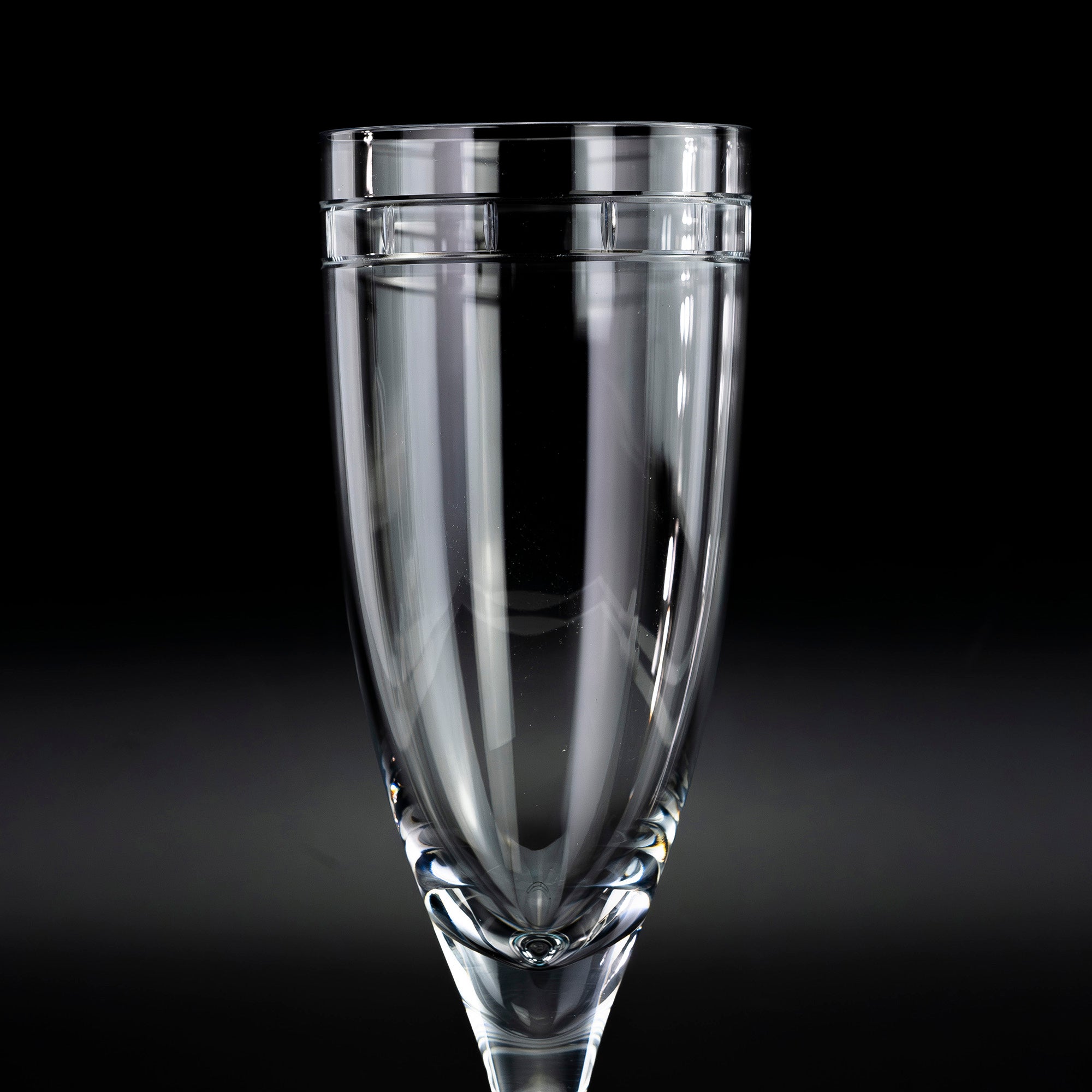 Tiffany &amp; Co. Atlas Pilsner Glasses, Pair, Made in Japan, Crystal with Roman Numerals, Beer Glasses [Boxed] (3)