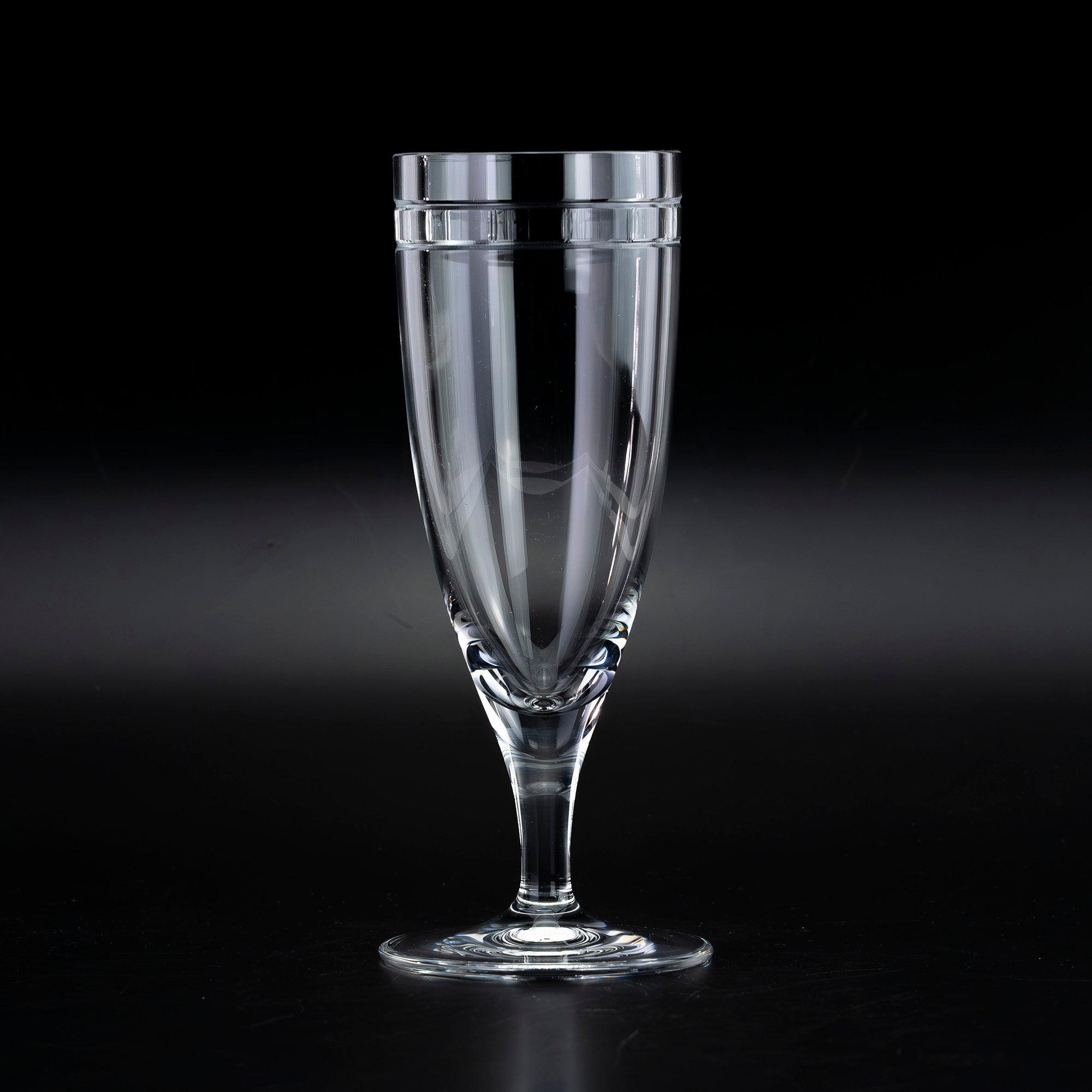 ティファニー TIFFANY＆Co. アトラス ピルスナーグラス ペア 日本製 クリスタル ローマ数字カット ガラス ビアグラス 【箱付】(4)