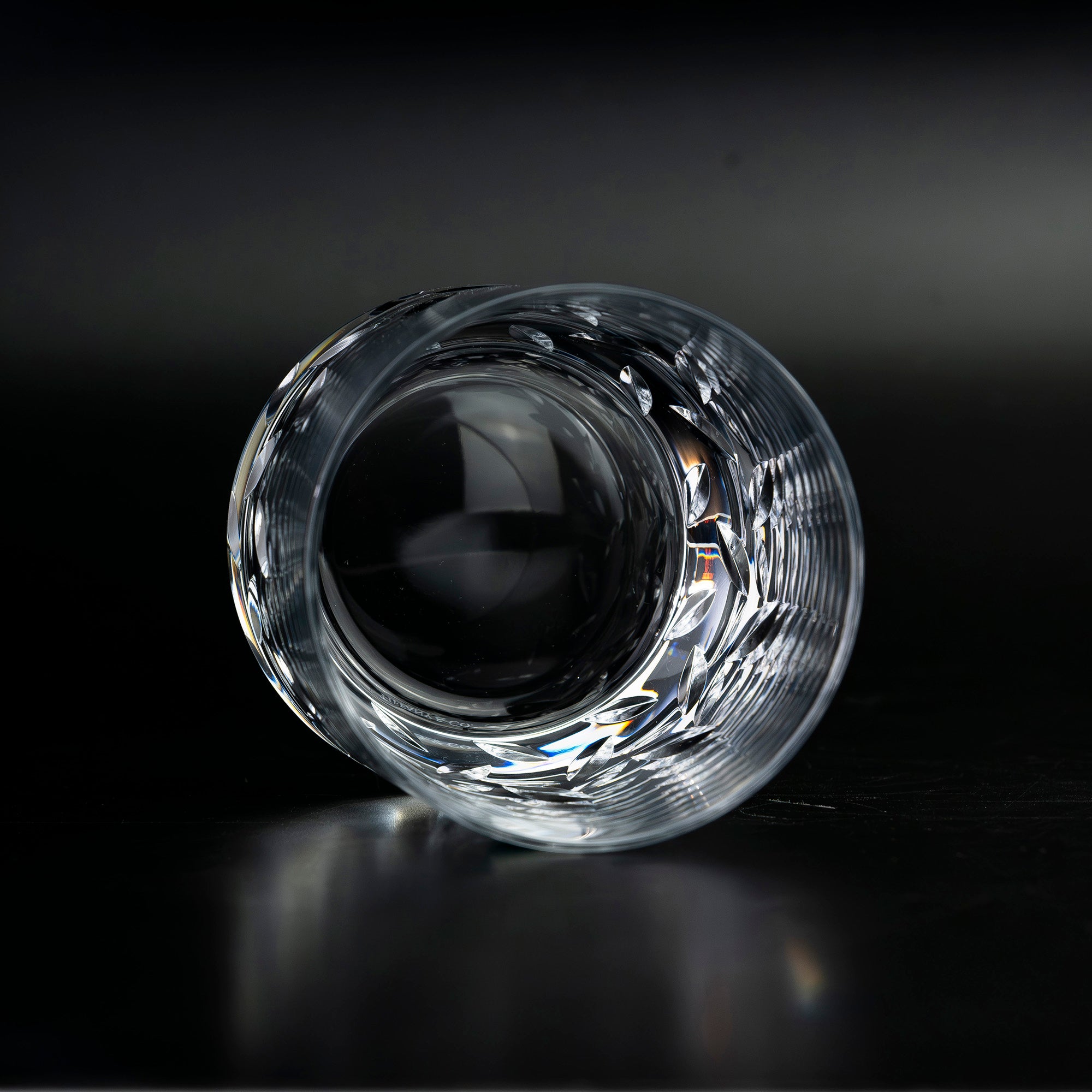 ティファニー TIFFANY＆Co.  ロックグラス ペア 日本製 クリスタル カットグラス タンブラー【箱付】