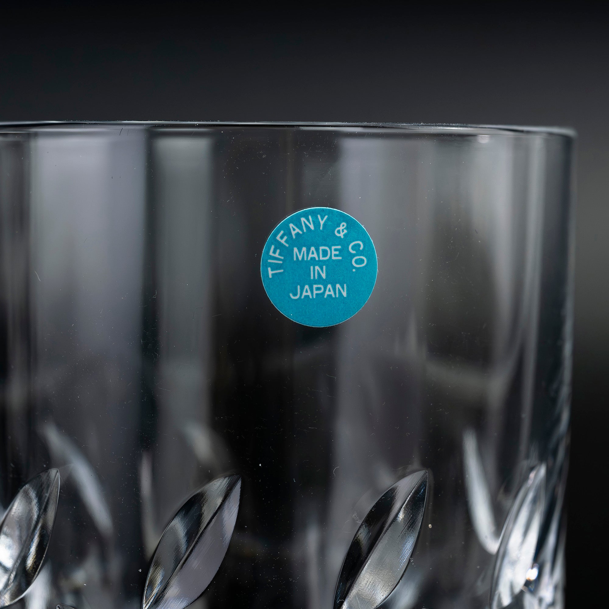 ティファニー TIFFANY＆Co.  ロックグラス ペア 日本製 クリスタル カットグラス タンブラー【箱付】