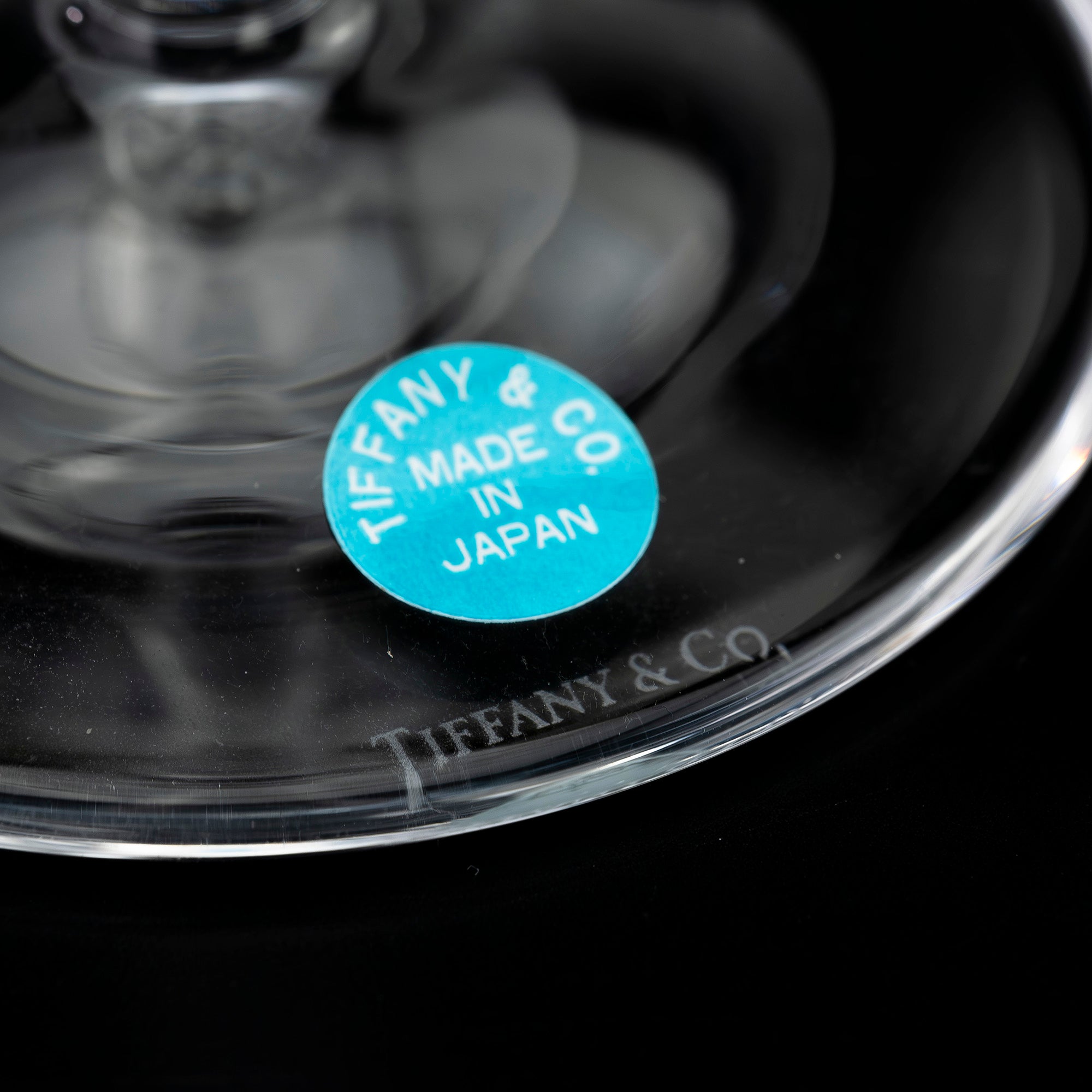 ティファニー TIFFANY & Co. フローレット クリスタルワイングラス ペア 花模様 エッチング 美品【箱付】