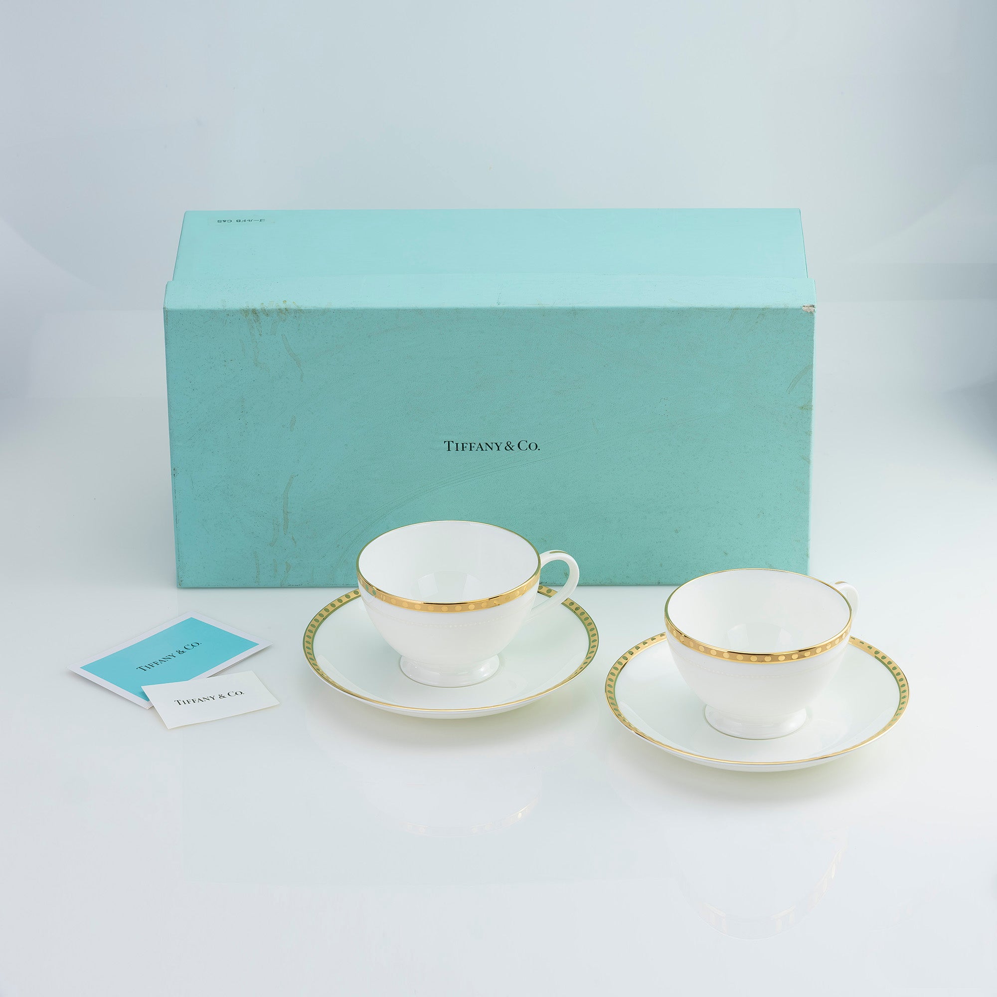 ティファニー TIFFANY&Co. ゴールドバンド カップ＆ソーサー ティーカップ セット【箱付】