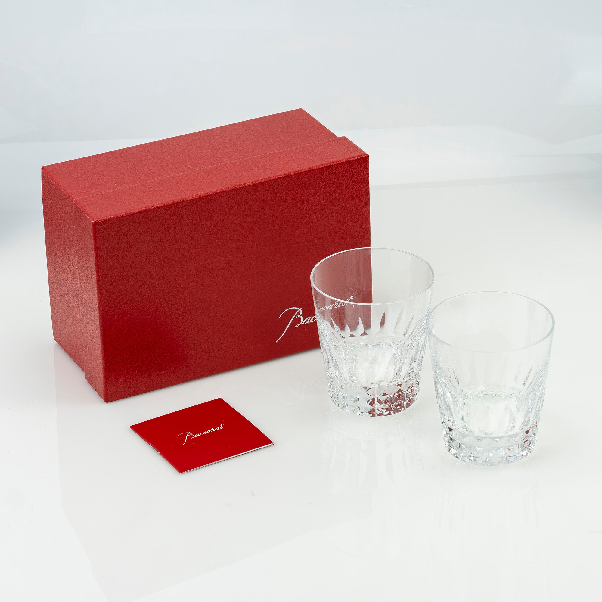 バカラ Baccarat ピカデリー オールドファッションドグラス ペア 箱・冊子付き クリスタル ロックグラス フランス製【美品】