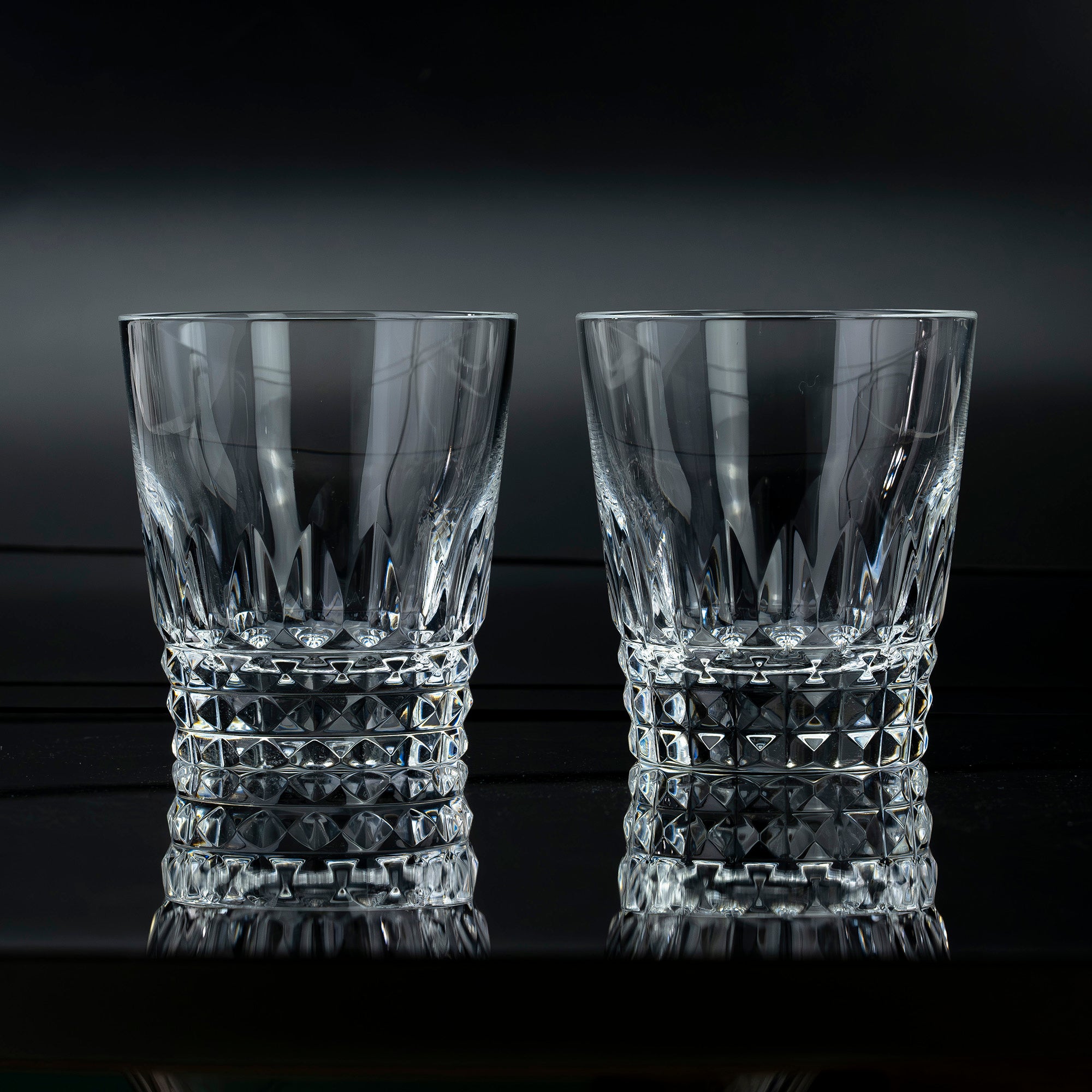 バカラ Baccarat ピカデリー オールドファッションドグラス ペア 箱・冊子付き クリスタル ロックグラス フランス製【美品】