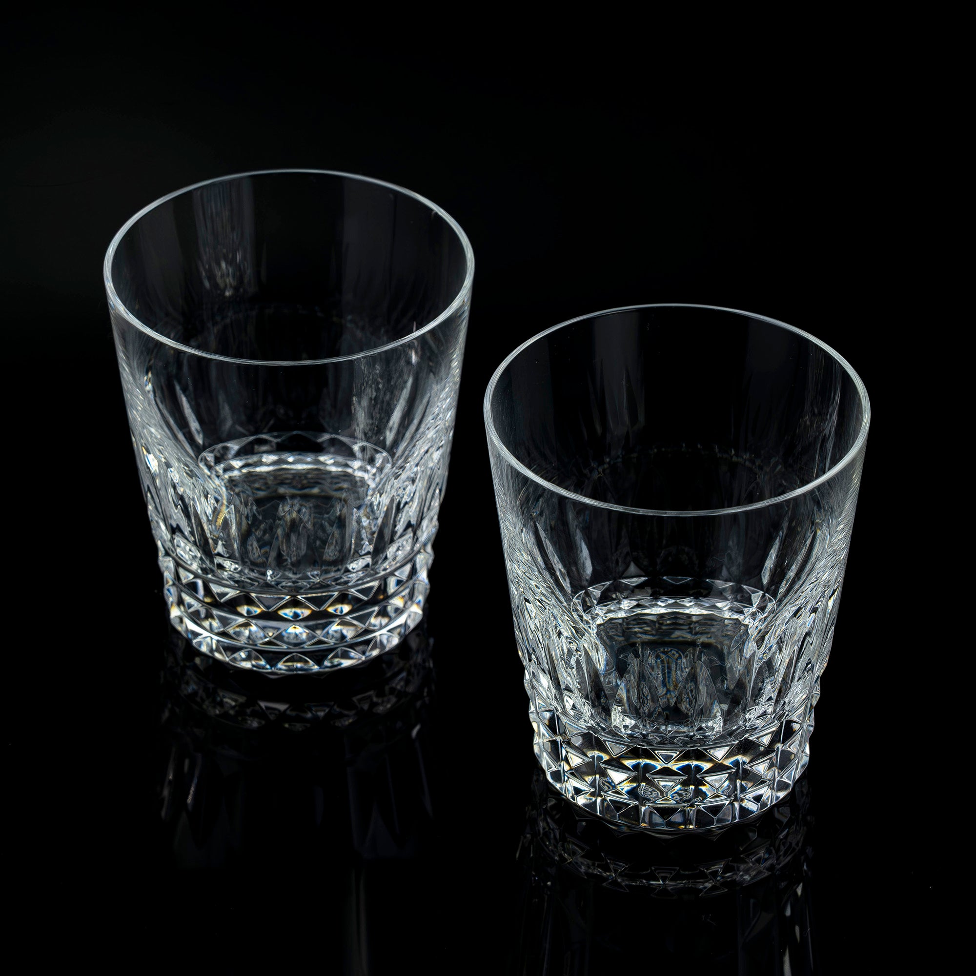 バカラ Baccarat ピカデリー オールドファッションドグラス ペア 箱・冊子付き クリスタル ロックグラス フランス製【美品】