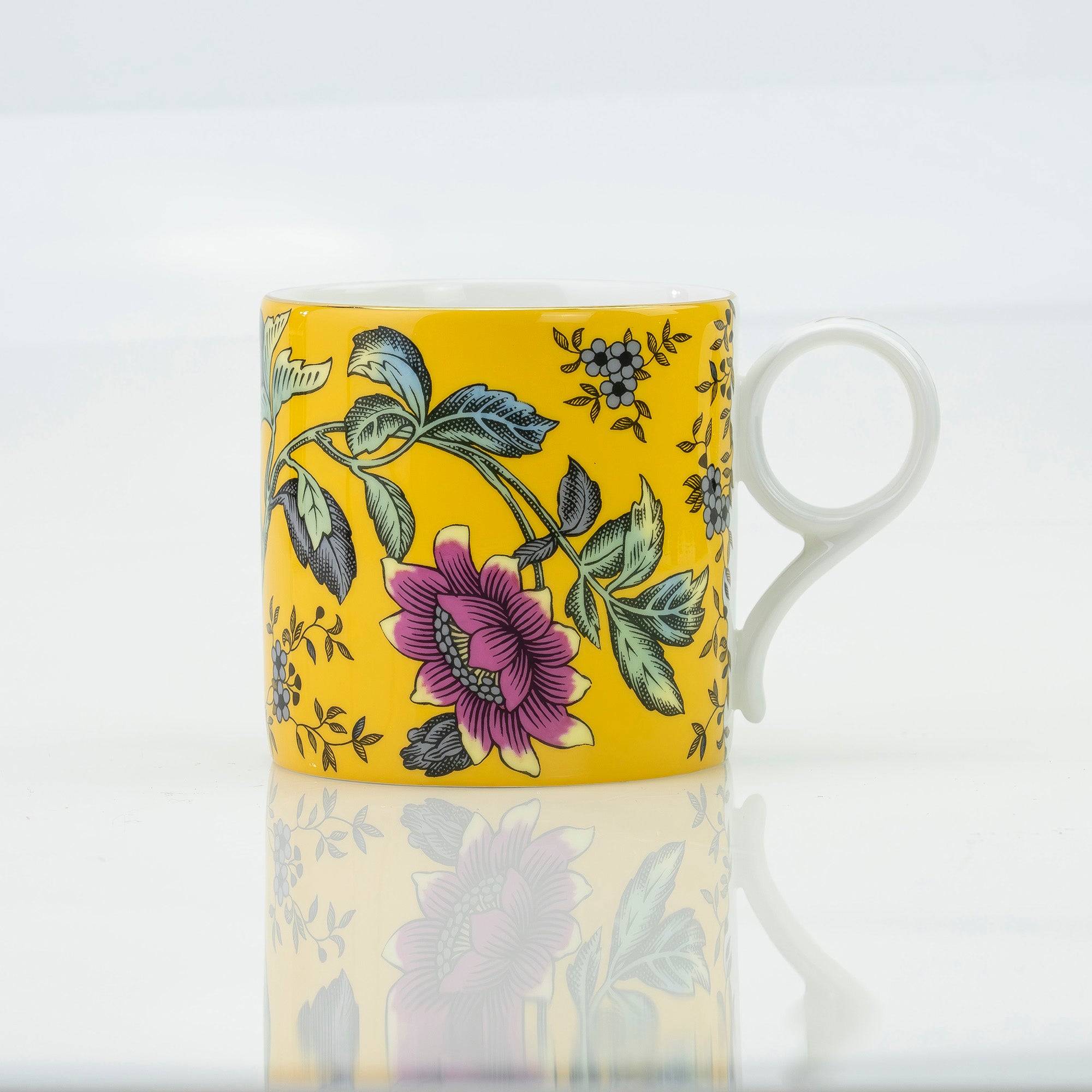 ウェッジウッド WEDGWOOD ワンダーラスト イエロー トンキン マグカップ＆スクエアトレイ セット  美品【箱付】