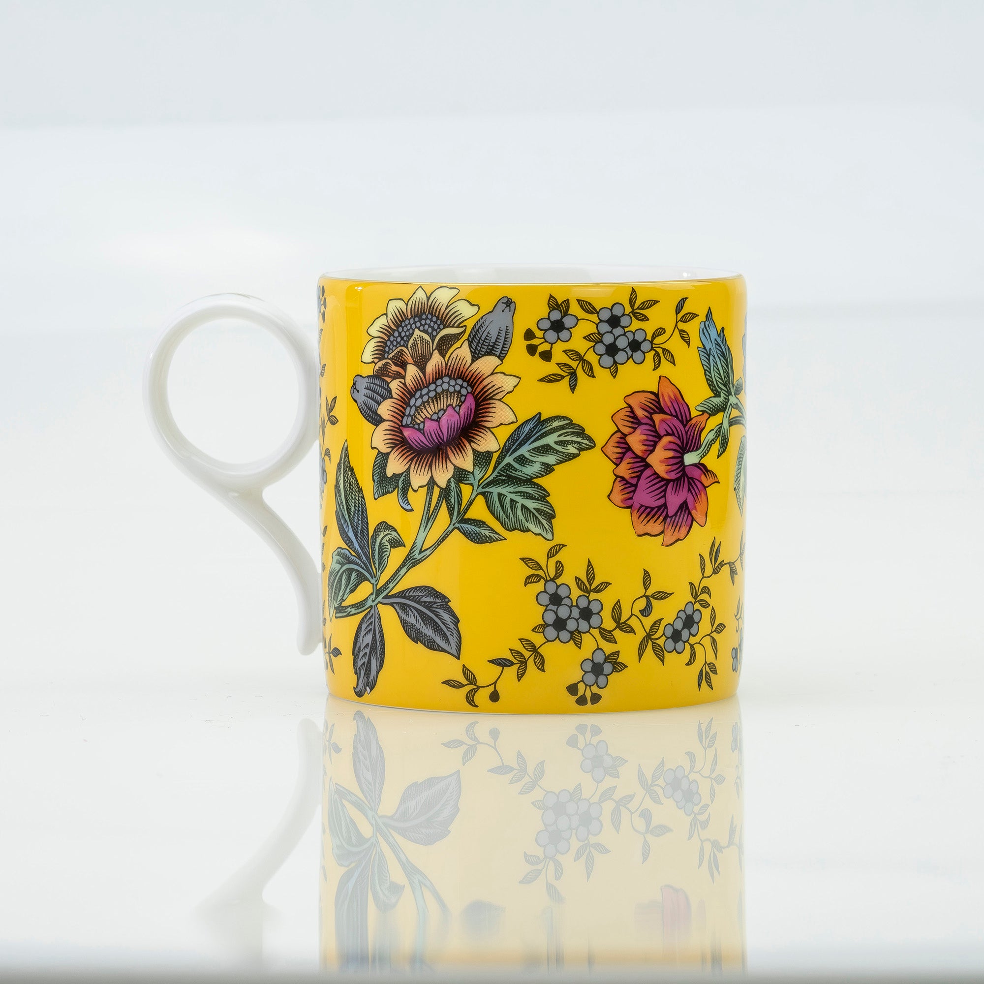 ウェッジウッド WEDGWOOD ワンダーラスト イエロー トンキン マグカップ＆スクエアトレイ セット  美品【箱付】