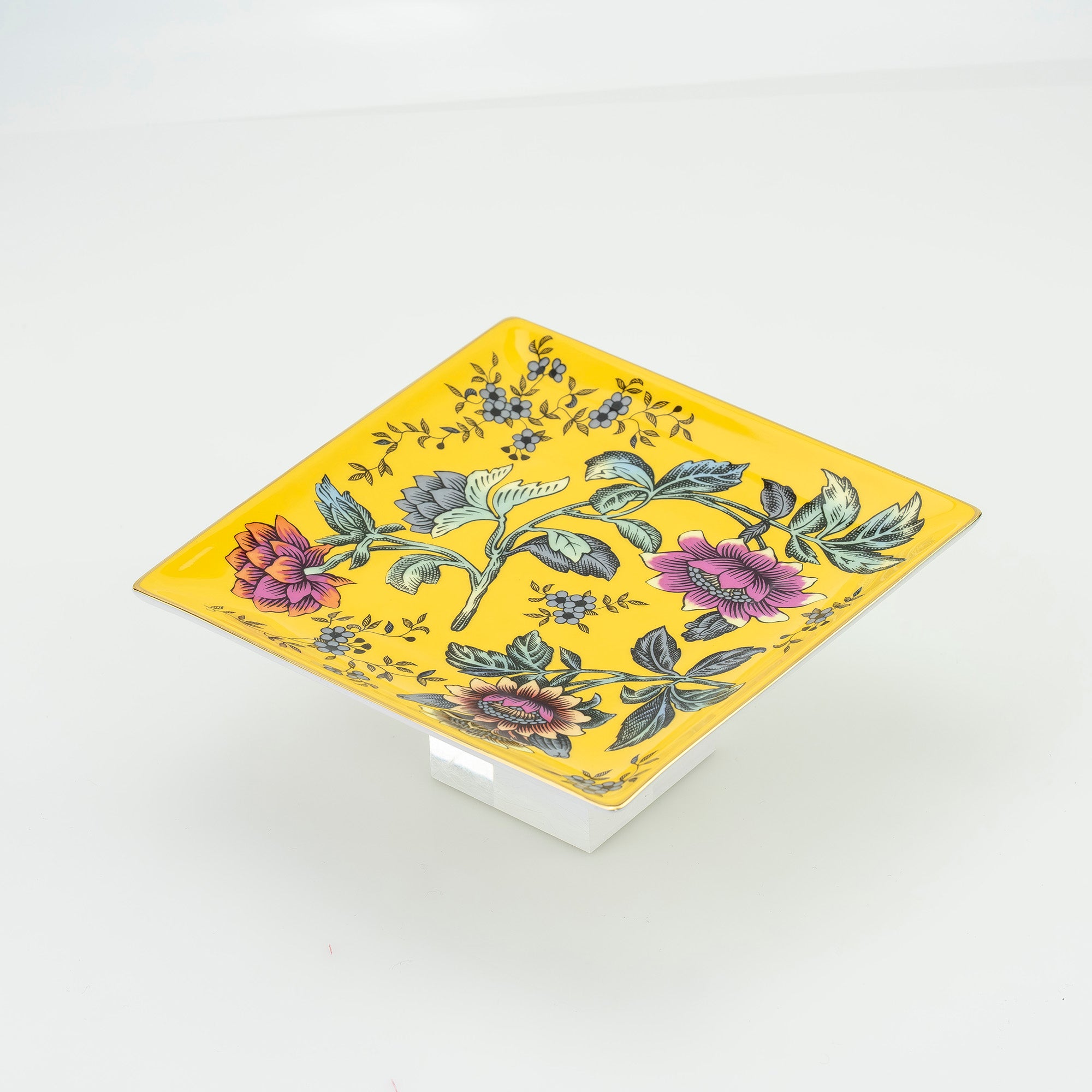 ウェッジウッド WEDGWOOD ワンダーラスト イエロー トンキン マグカップ＆スクエアトレイ セット  美品【箱付】