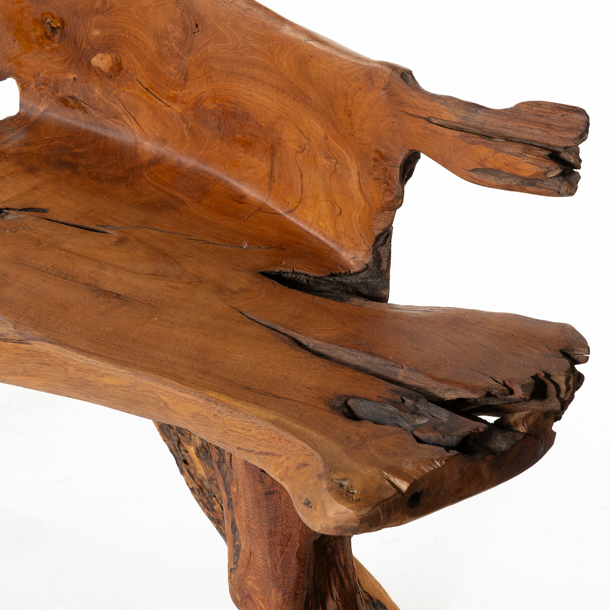 ベンチ 天然木1枚板 チーク古材 オールドチーク 無垢材 流木 オブジェ 一点物 アート 和モダン 和室 アジアン ヴィンテージ アンティーク