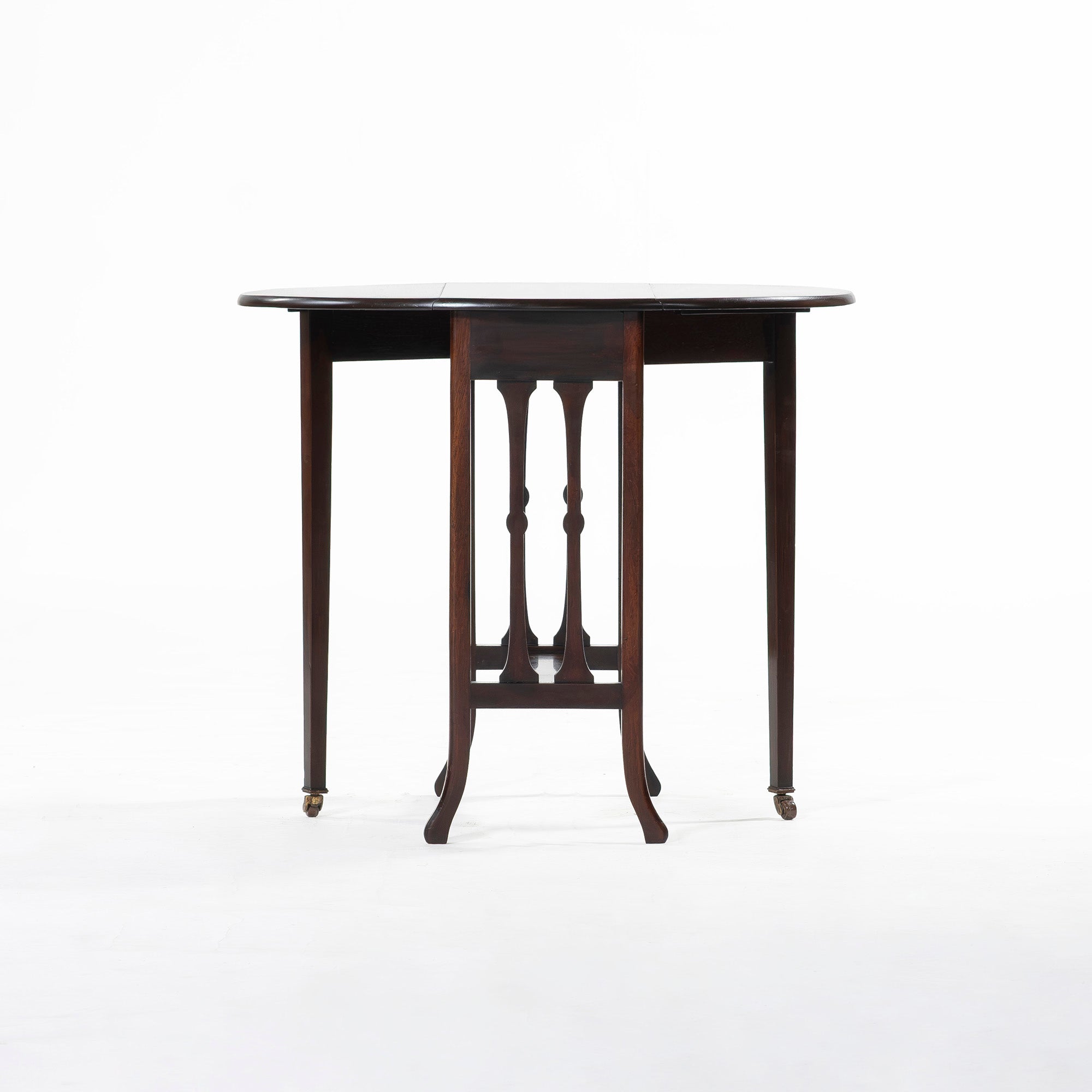 ゲートレッグテーブル 英国アンティーク サザランドテーブル マホガニー材 フォールディング 折り畳み カフェテーブル コンソールテーブル