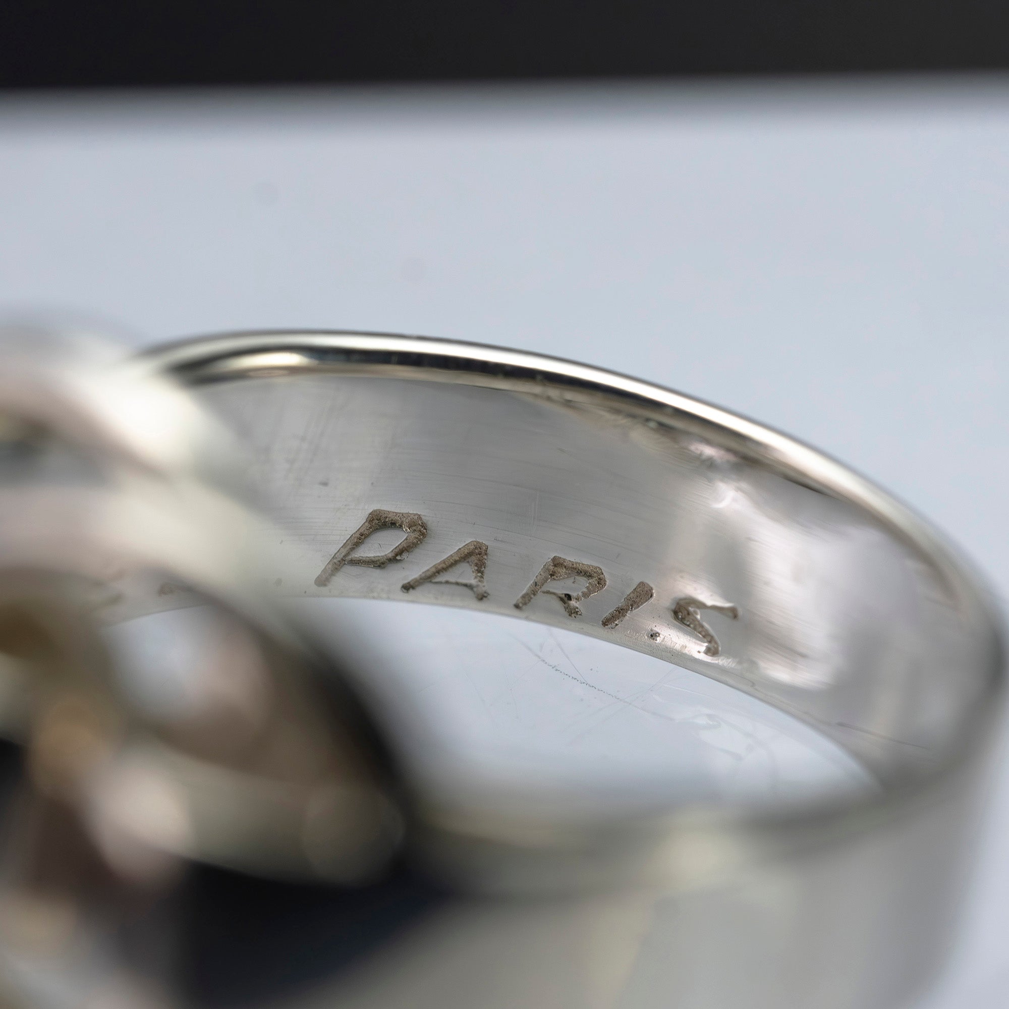 Hermès Deux Anneaux Ring, size 7-8 equivalent, Silver 925, Double Ring, Vintage, Unisex