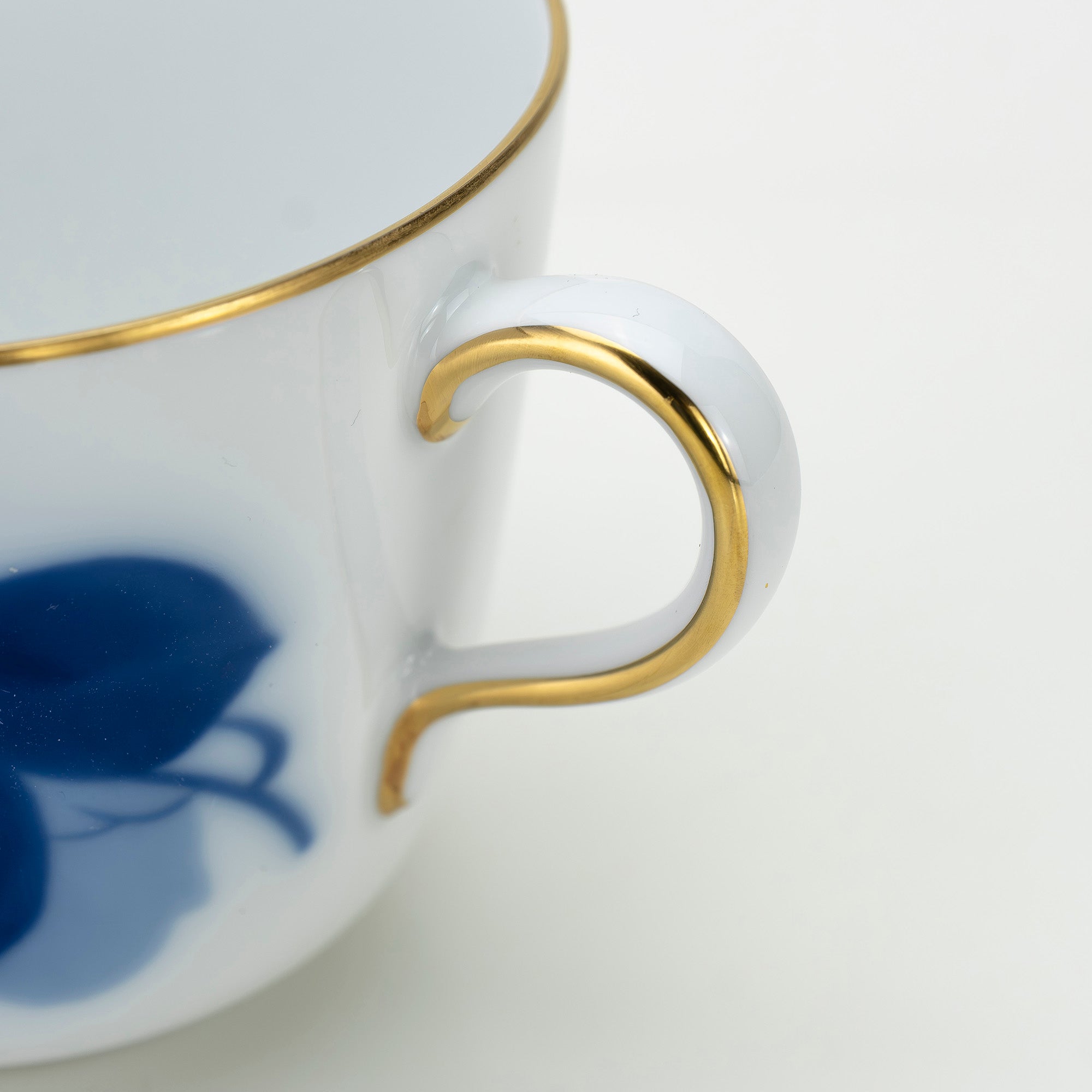 大倉陶園 ブルーローズ 8211 モーニングカップ＆ソーサー OKURA 白磁 青薔薇 コーヒーカップ 日本製 洋食器【箱付】(4)