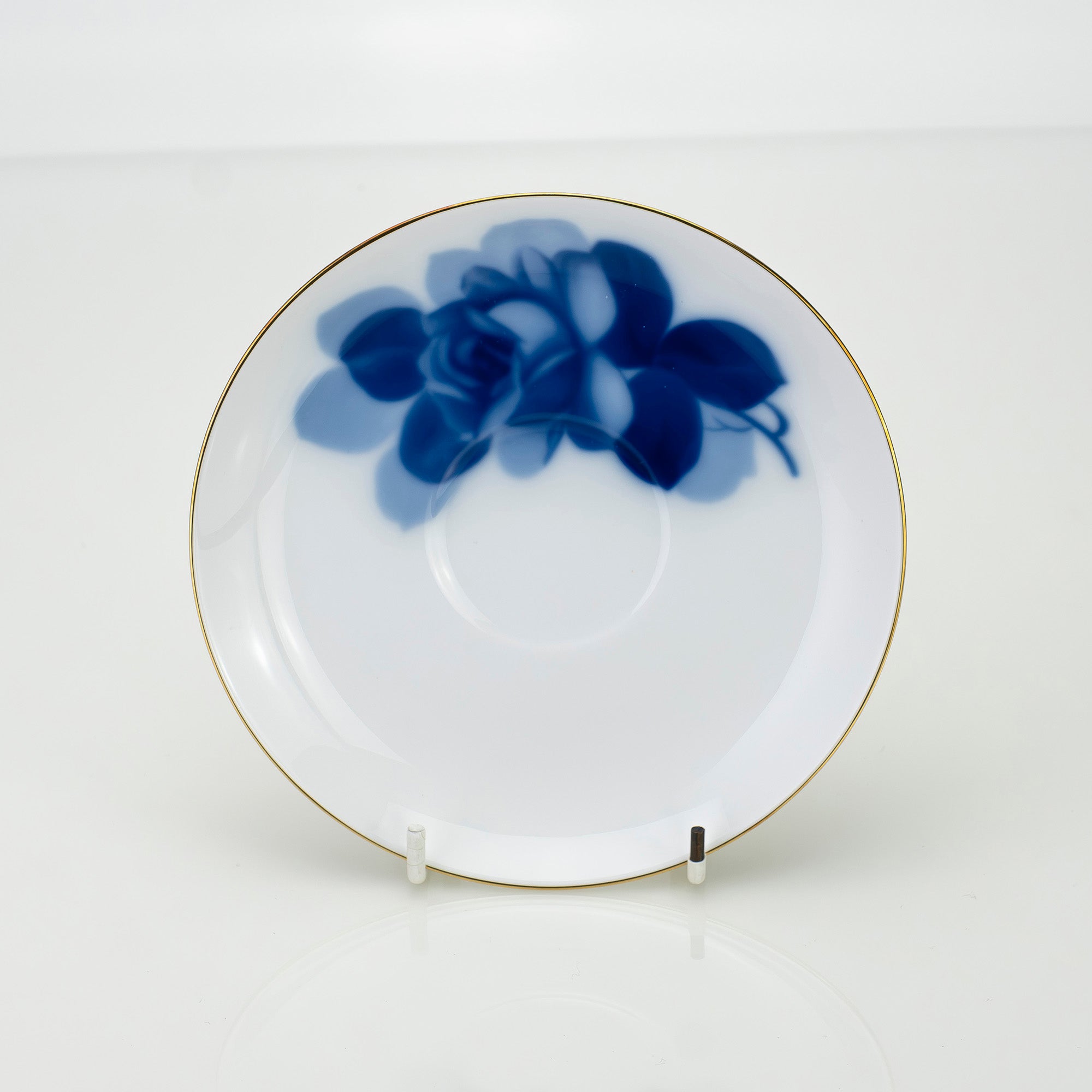 大倉陶園 ブルーローズ 8211 モーニングカップ＆ソーサー OKURA 白磁 青薔薇 コーヒーカップ 日本製 洋食器【箱付】(4)