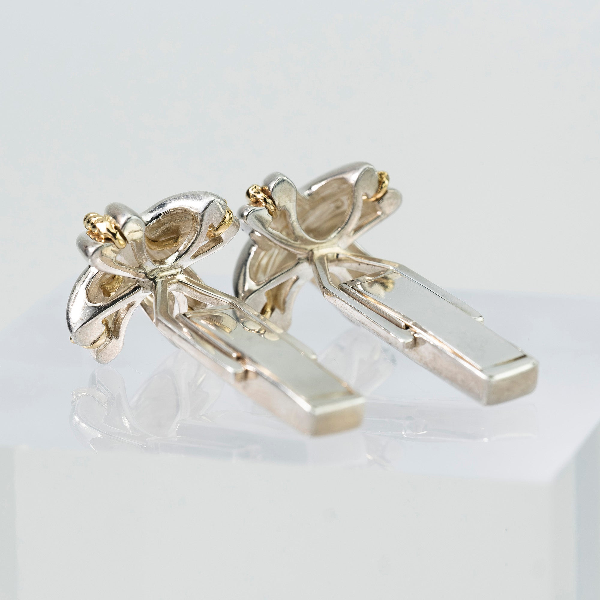 ティファニー TIFFANY & Co. シグネチャー カフス SV925 K18 コンビ クロスデザイン シルバー ゴールド メンズ アクセサリー