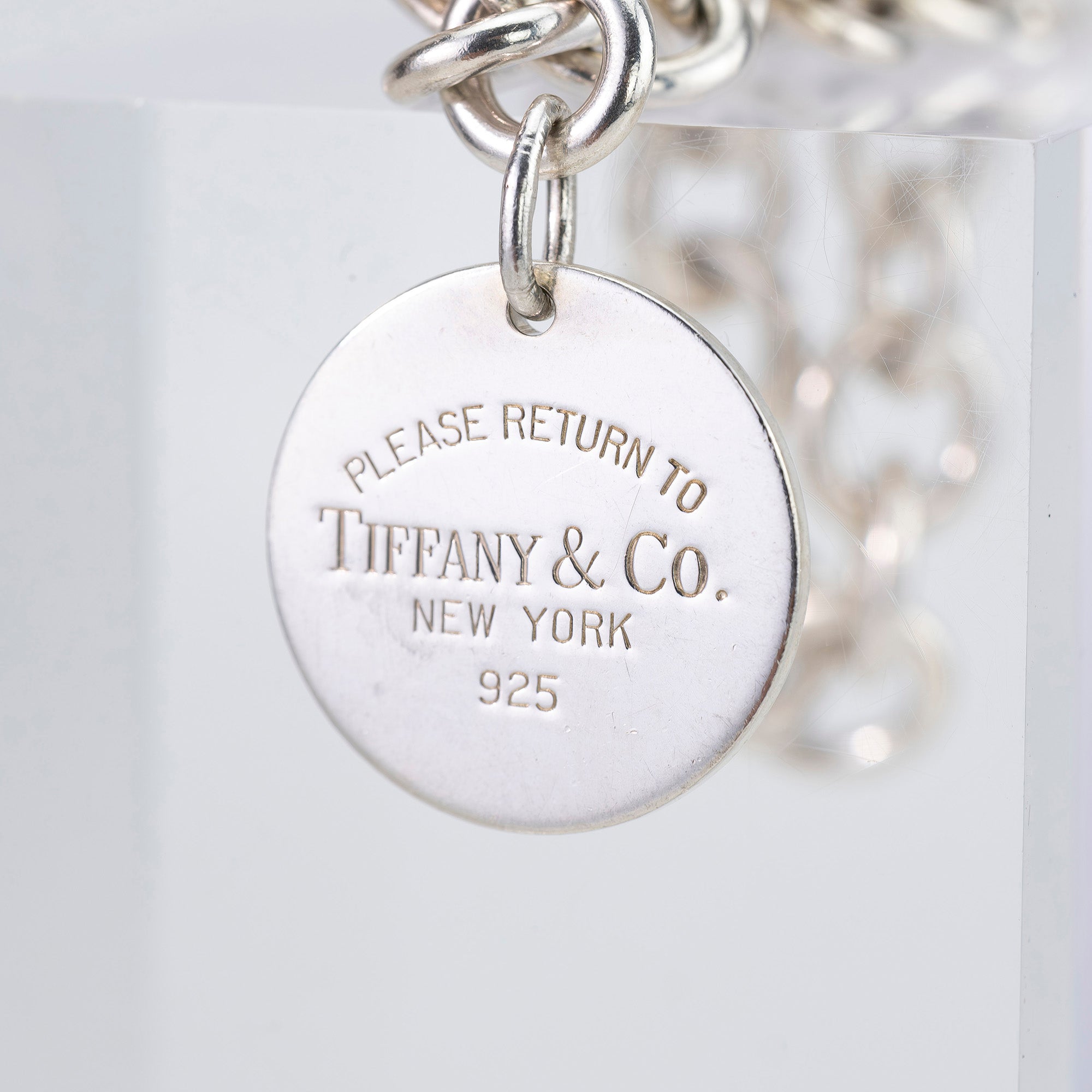 ティファニー TIFFANY&Co. リターントゥティファニー ブレスレット ラウンドタグ シルバー925 美品【箱・保存袋付】