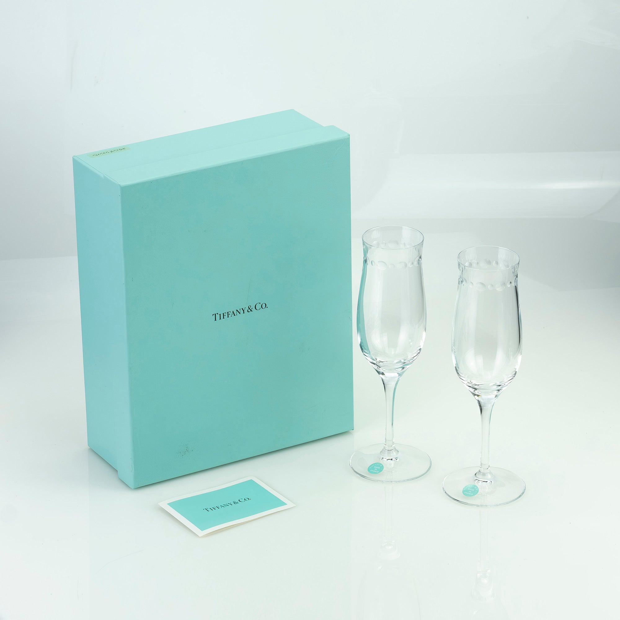 ティファニー TIFFANY＆Co. スウィング シャンパングラス ペア クリスタルグラス テーブルウェア【箱付】