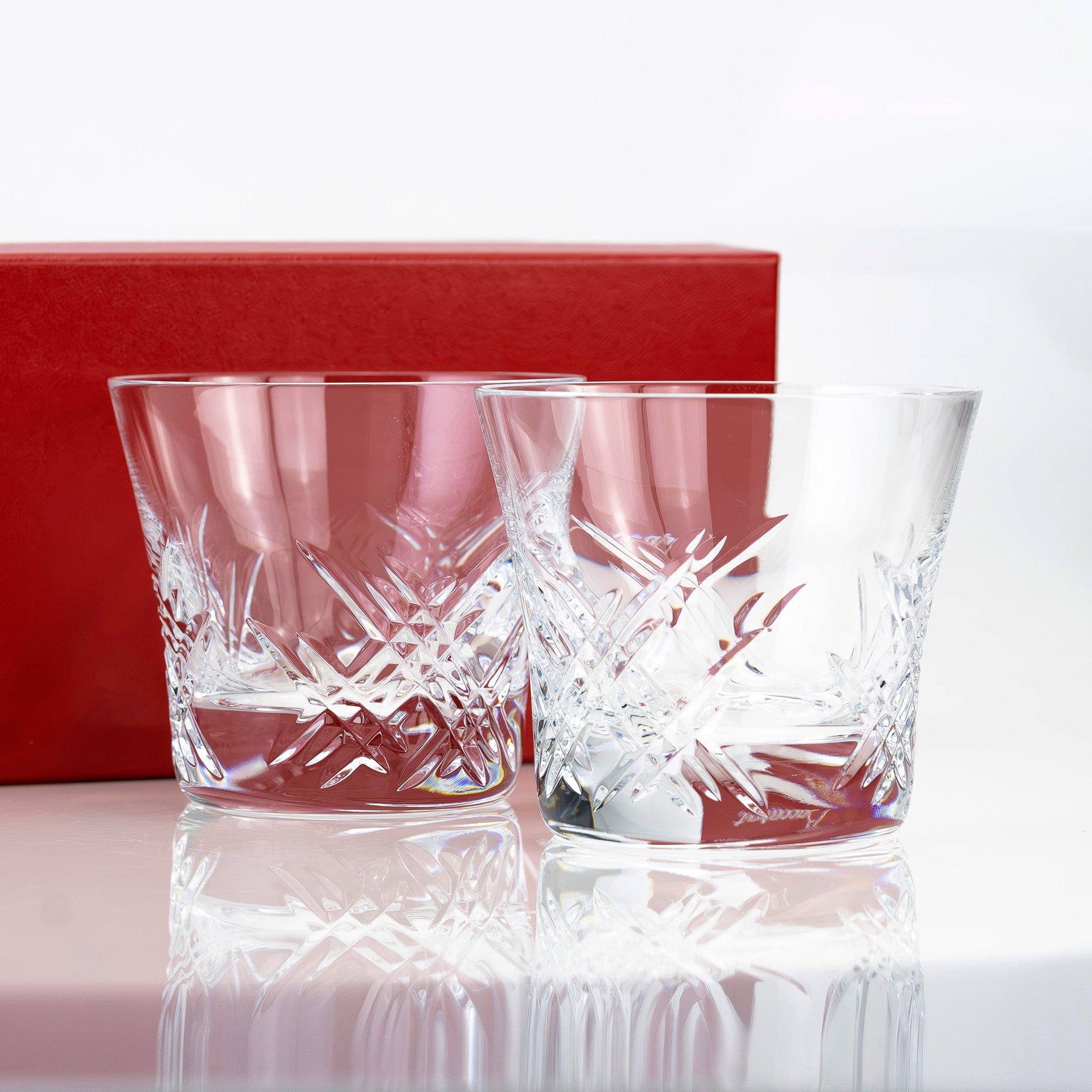 バカラ Baccarat 2014年 イヤータンブラー ステラ Stella ペア ロックグラス クリスタルグラス 美品【箱付】