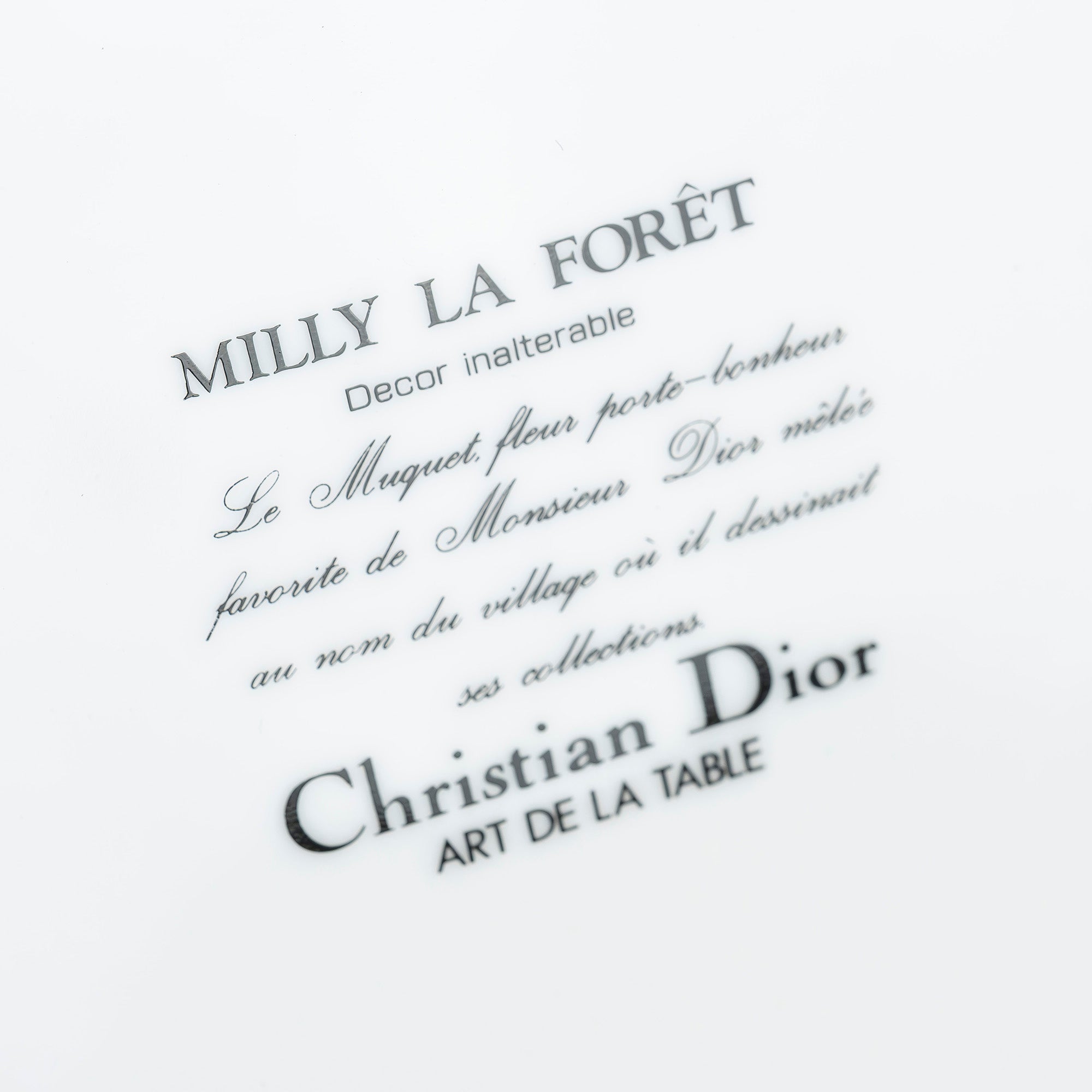 クリスチャンディオール ミリーラフォレ スズラン ディナープレート 31cm  美品【箱付】