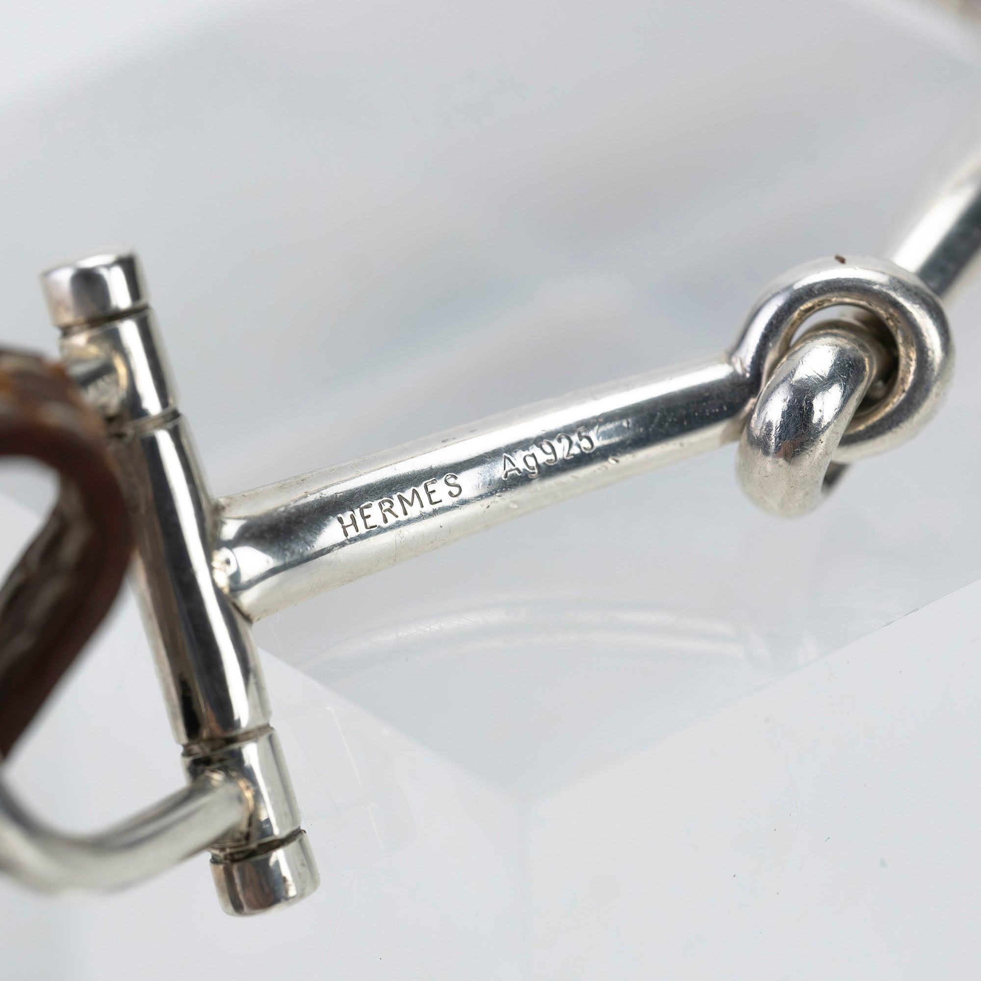 エルメス HERMES ホースビット ブレスレット ヴィンテージ シルバー925 レザー コンビ ユニセックス