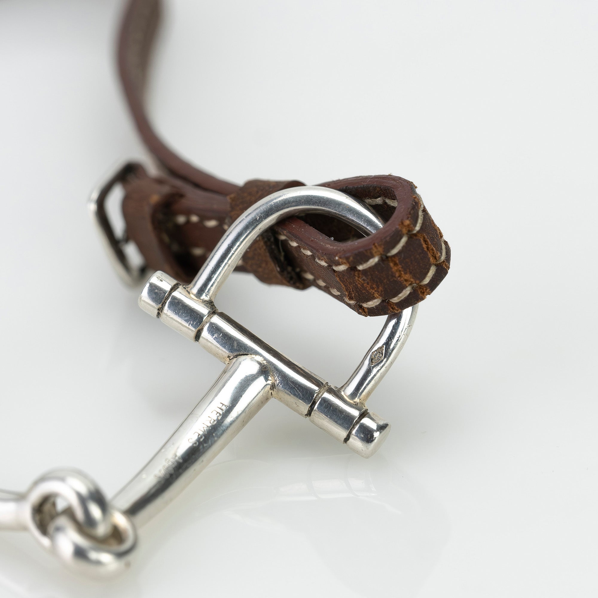 エルメス HERMES ホースビット ブレスレット ヴィンテージ シルバー925 レザー コンビ ユニセックス