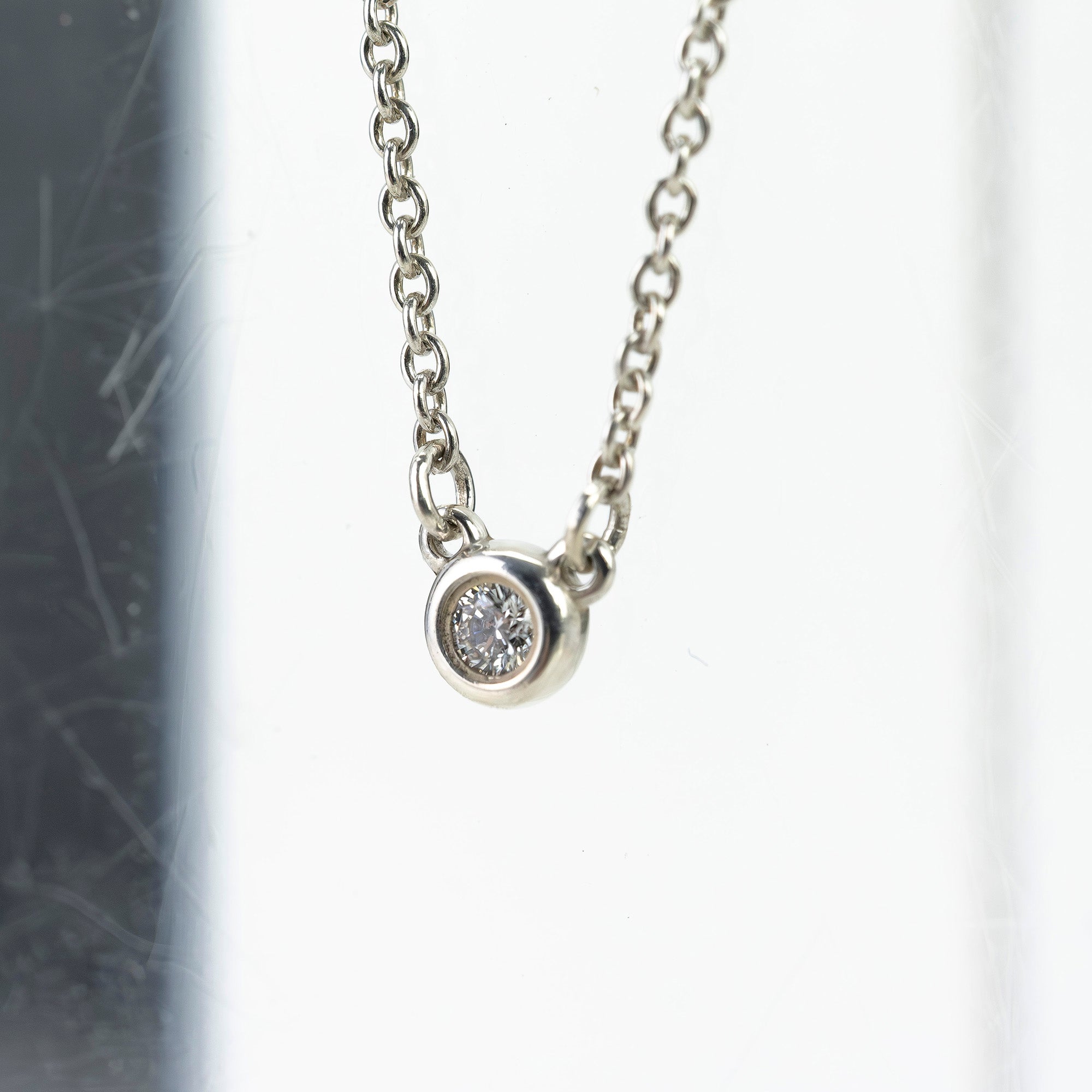 ティファニー バイザヤード ネックレス ダイヤモンド シルバー925 エルサ・ペレッティ 【箱・保存袋付】（2）