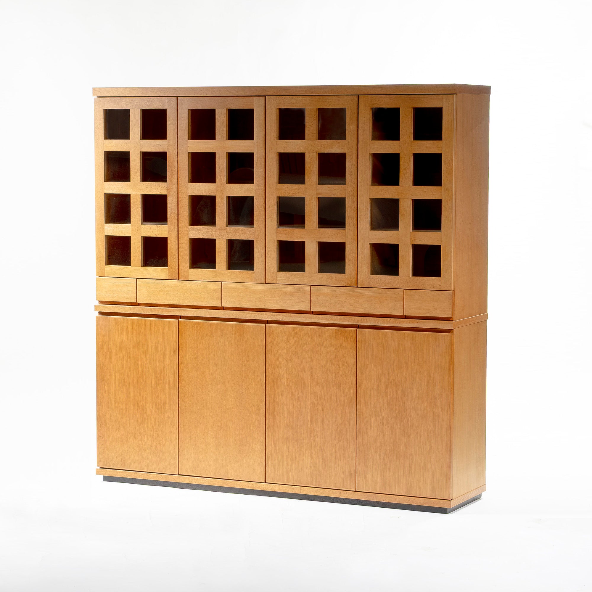 食器棚 柏木工 KASHIWA キッチンボード 幅170cm オーク材 格子ガラス 飛騨 国産家具 大容量 和モダン ナチュラルモダン 北欧 リビング収納