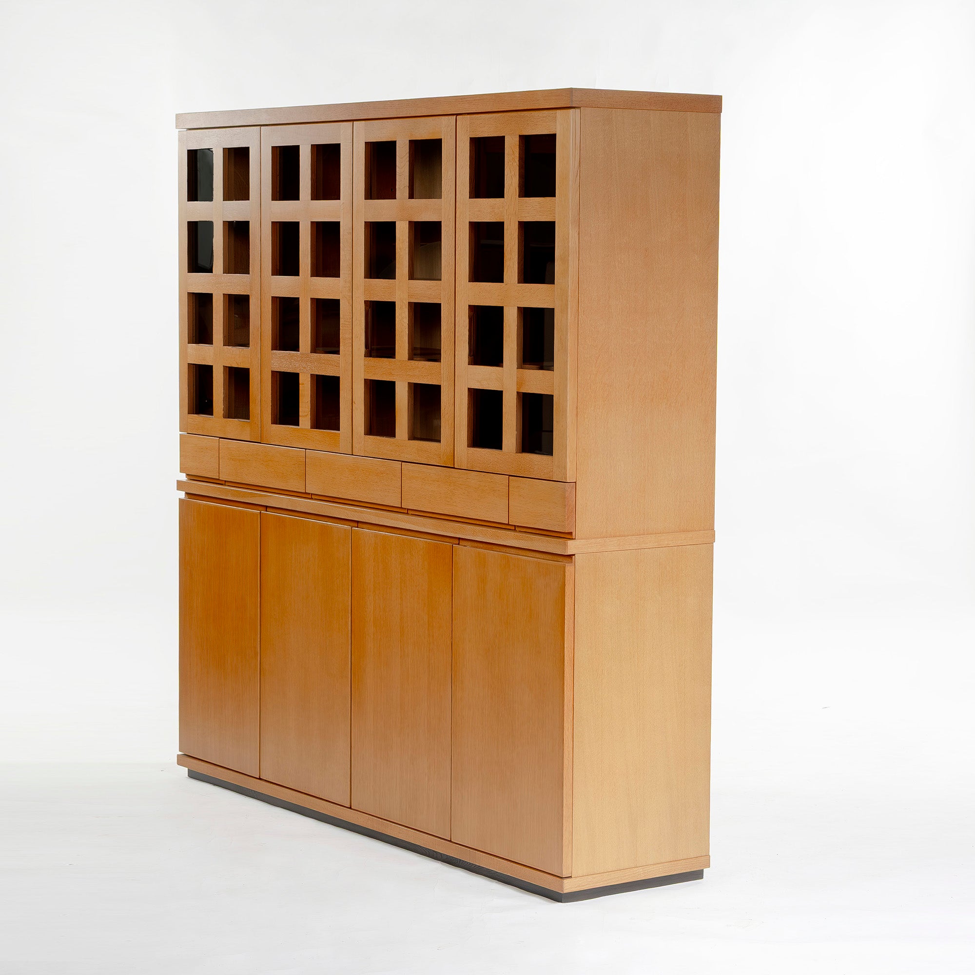 Kashiwa Woodwork KASHIWA China Cabinet, Kitchen Board, 170cm Wide, Oak Wood, Lattice Glass, Hida Japanese Furniture, Large Capacity, Japanese Modern, Natural Modern, Nordic, Living Room Storage