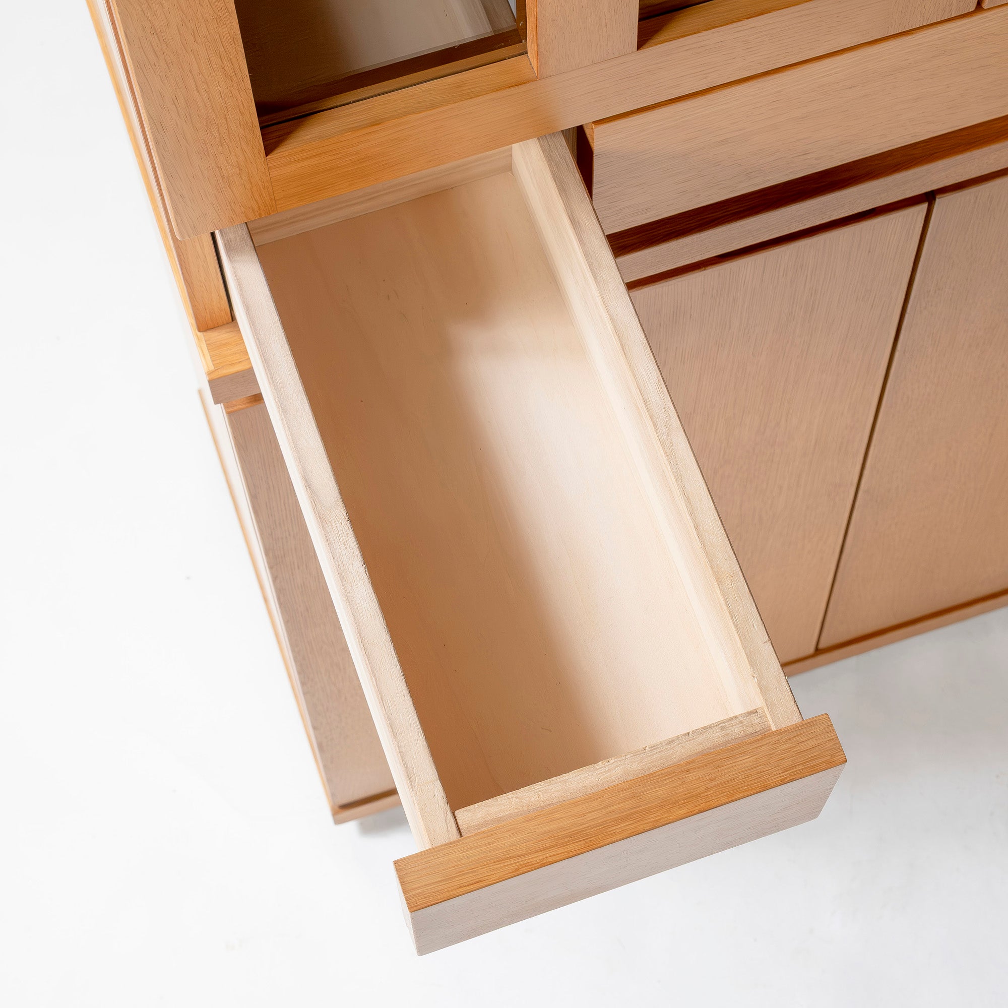 Kashiwa Woodwork KASHIWA China Cabinet, Kitchen Board, 170cm Wide, Oak Wood, Lattice Glass, Hida Japanese Furniture, Large Capacity, Japanese Modern, Natural Modern, Nordic, Living Room Storage