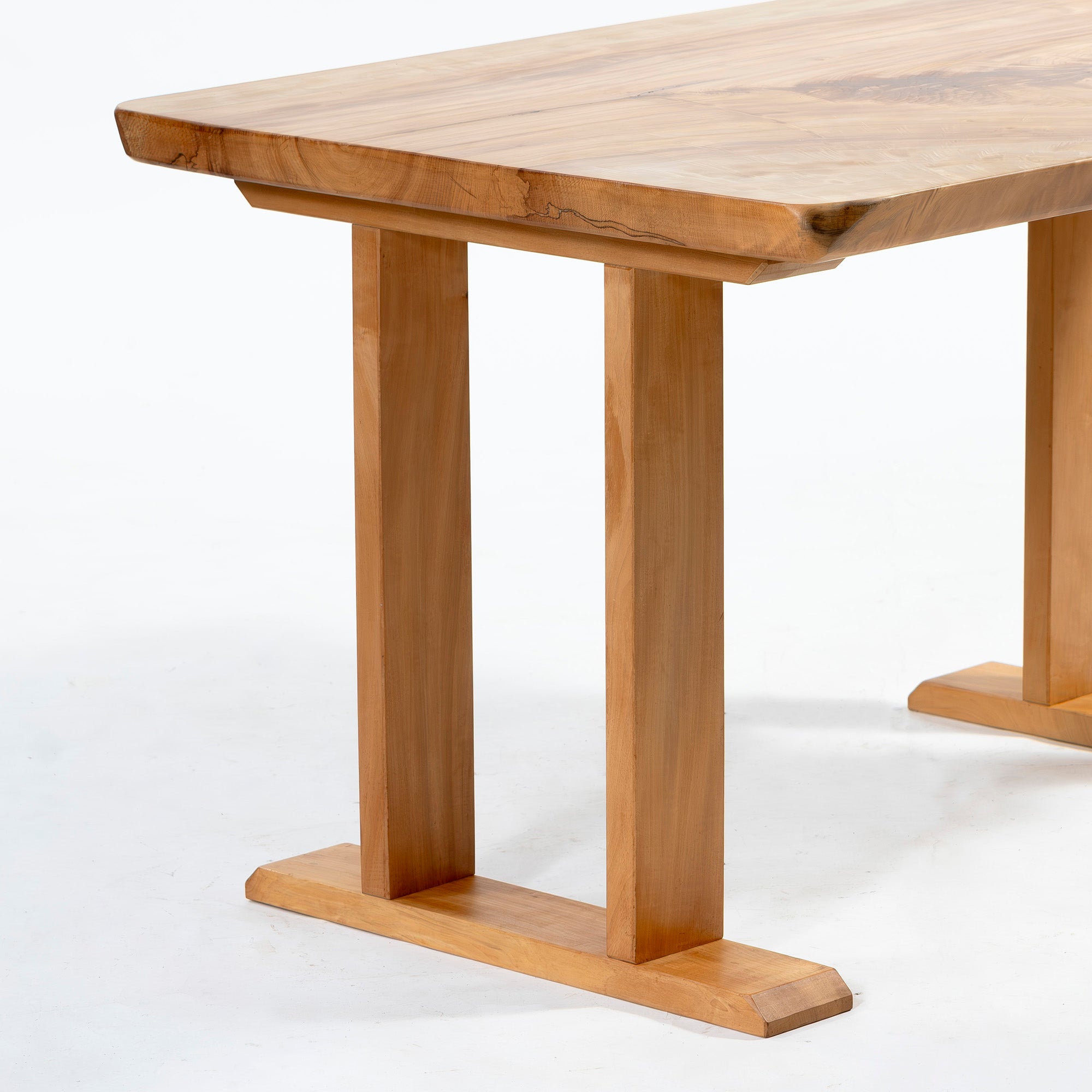 ダイニングテーブル BC工房 栃一枚板 LDテーブル 幅100cm 無垢材 コンパクト ◆天板再塗装済み◆ トチ材 一枚板テーブル リビングテーブル