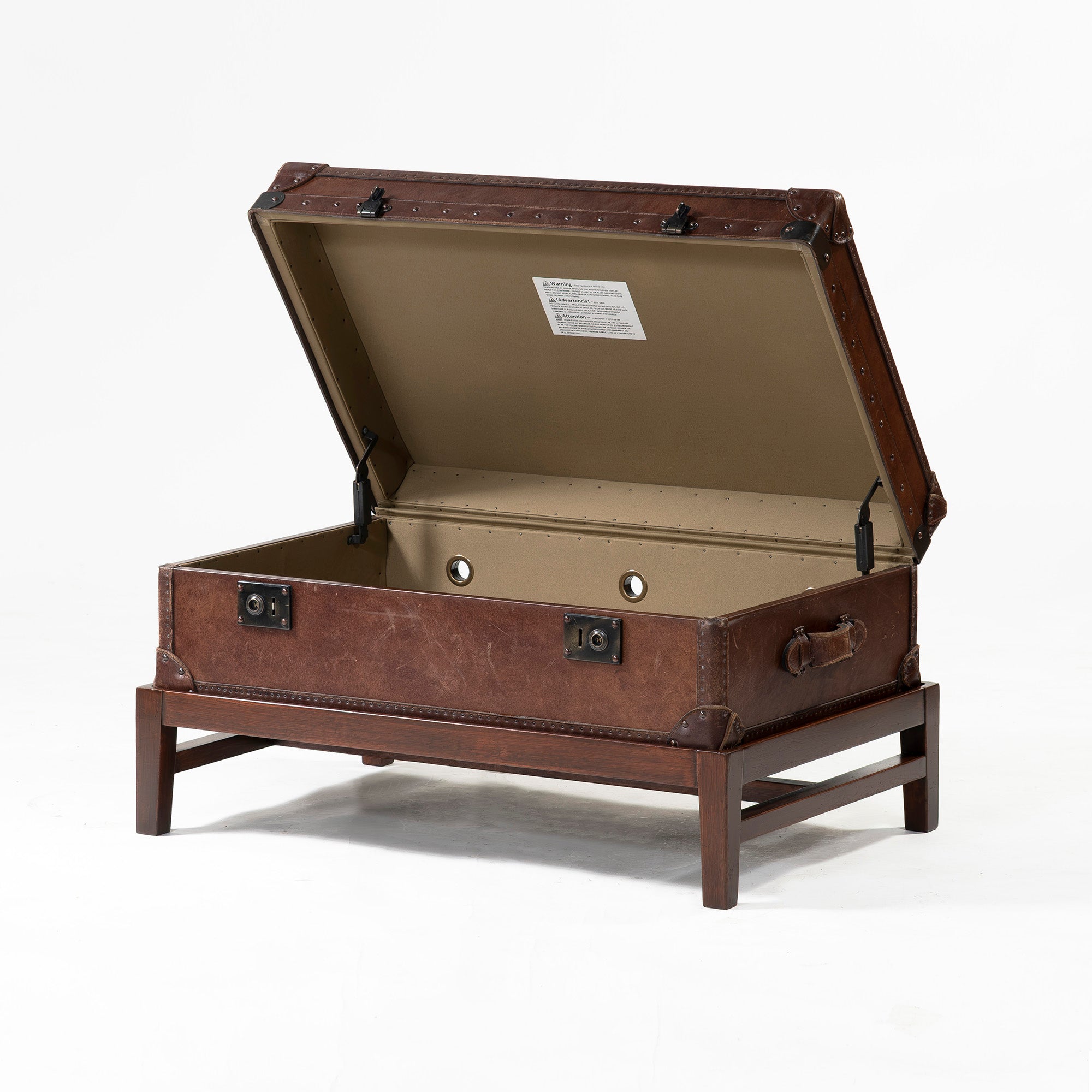 センターテーブル ハロ HALO WATSON MEDIUM TRUNK トランクテーブル レザー 専用スタンド付 ヴィンテージ風 アンティーク アスプルンド