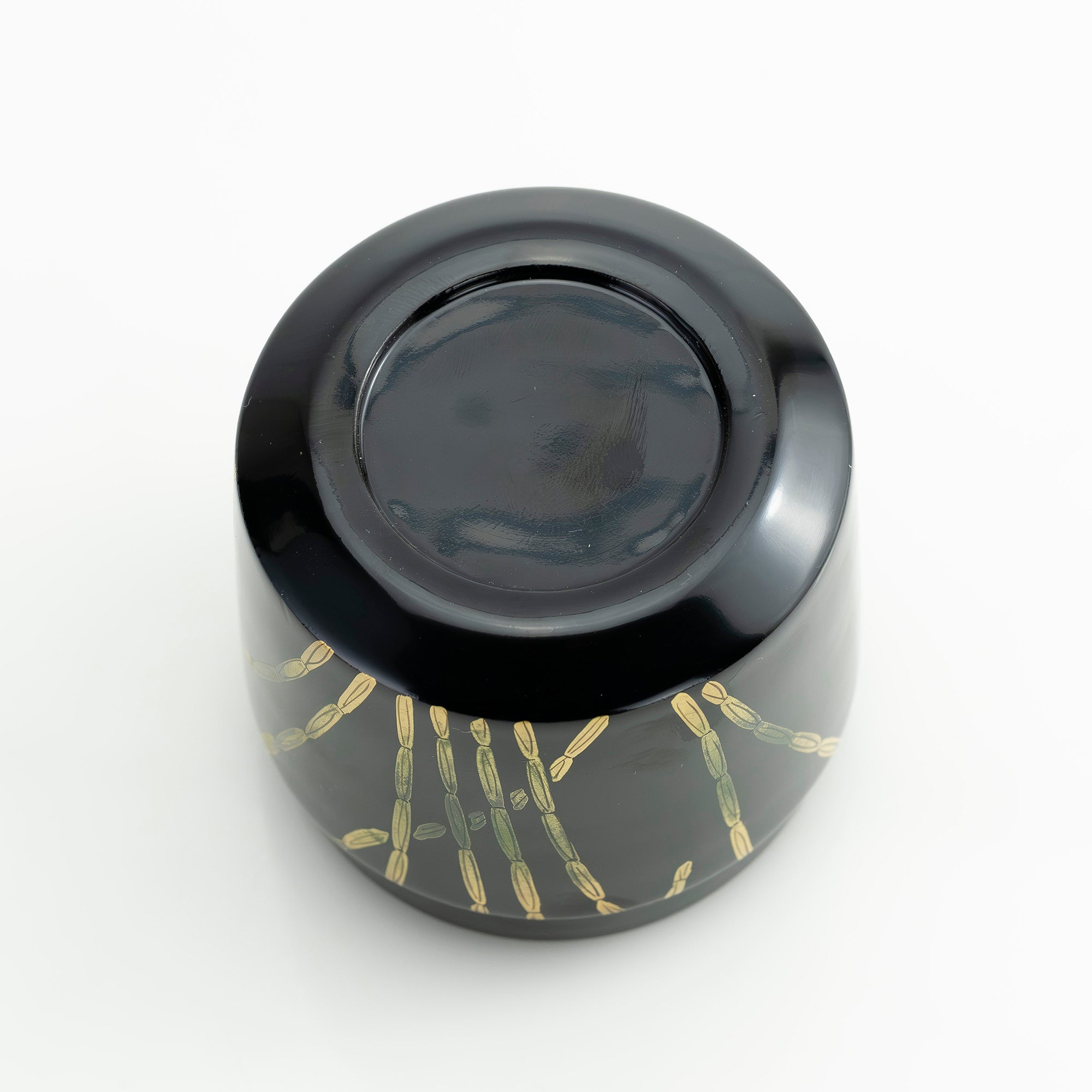 斎藤宗甫作 棗 木賊蒔絵 黒漆 共箱 茶道具 作家物 蒔絵 漆芸 抹茶器 わび意匠 茶器 美品