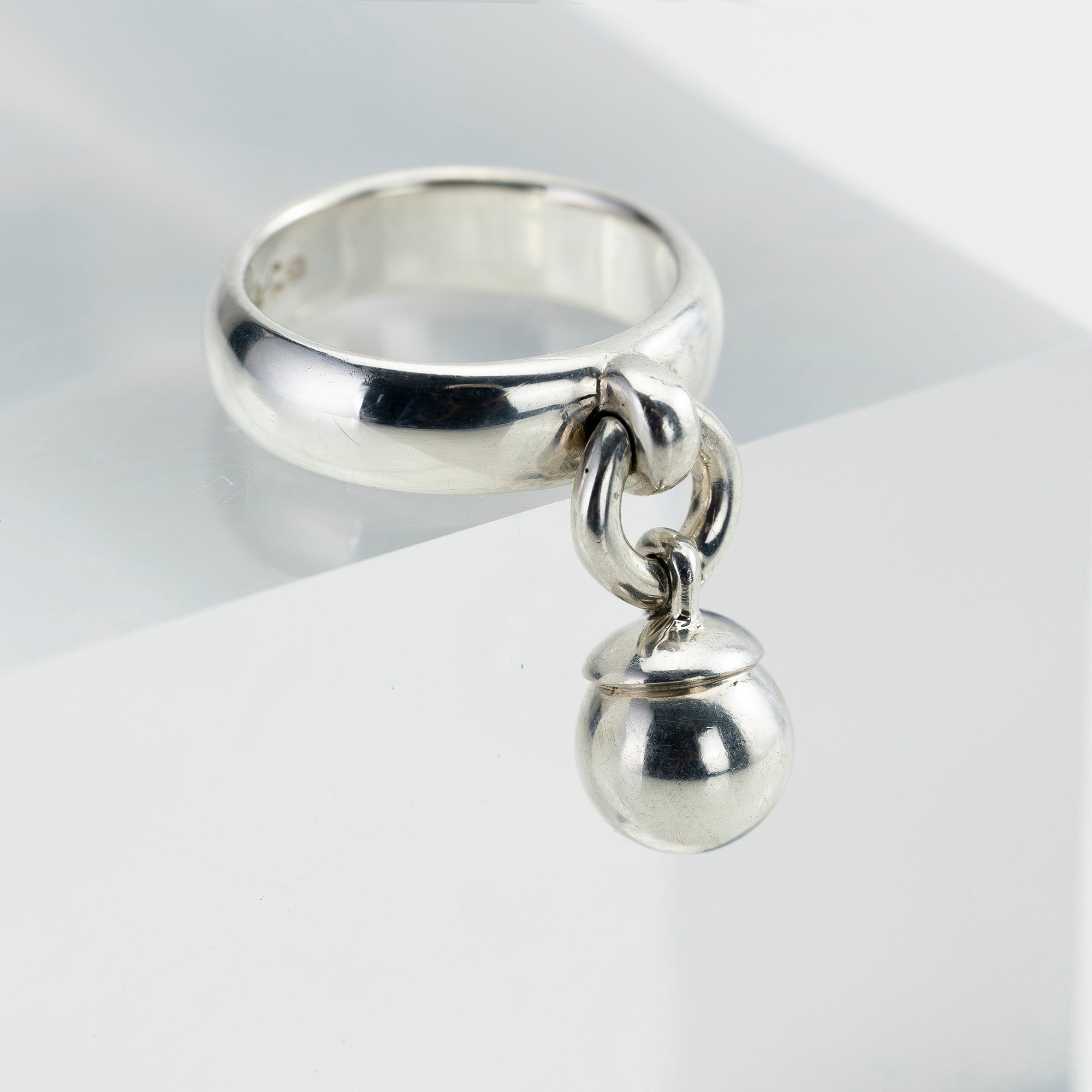 ティファニー Tiffany & Co. ボール ダングル リング シルバー 925  約8号 レディース 指輪 ヴィンテージ