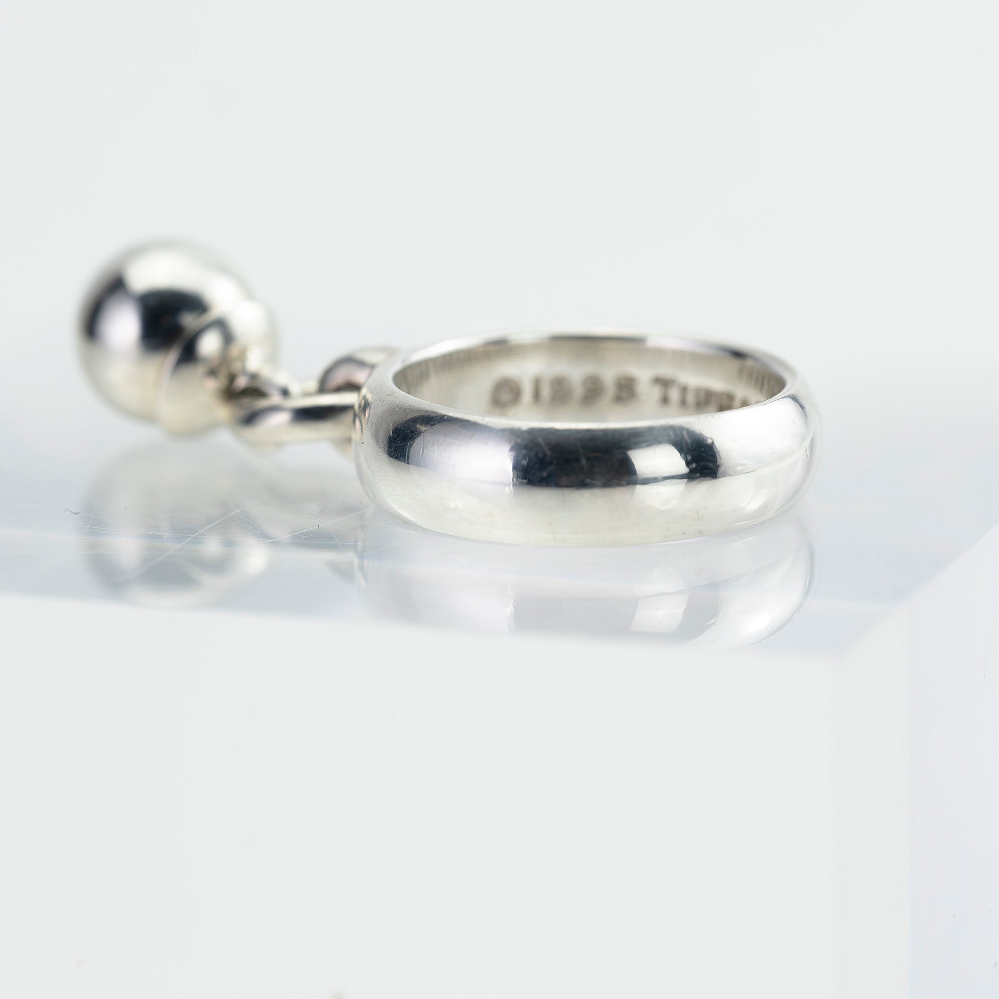 ティファニー Tiffany & Co. ボール ダングル リング シルバー 925  約8号 レディース 指輪 ヴィンテージ