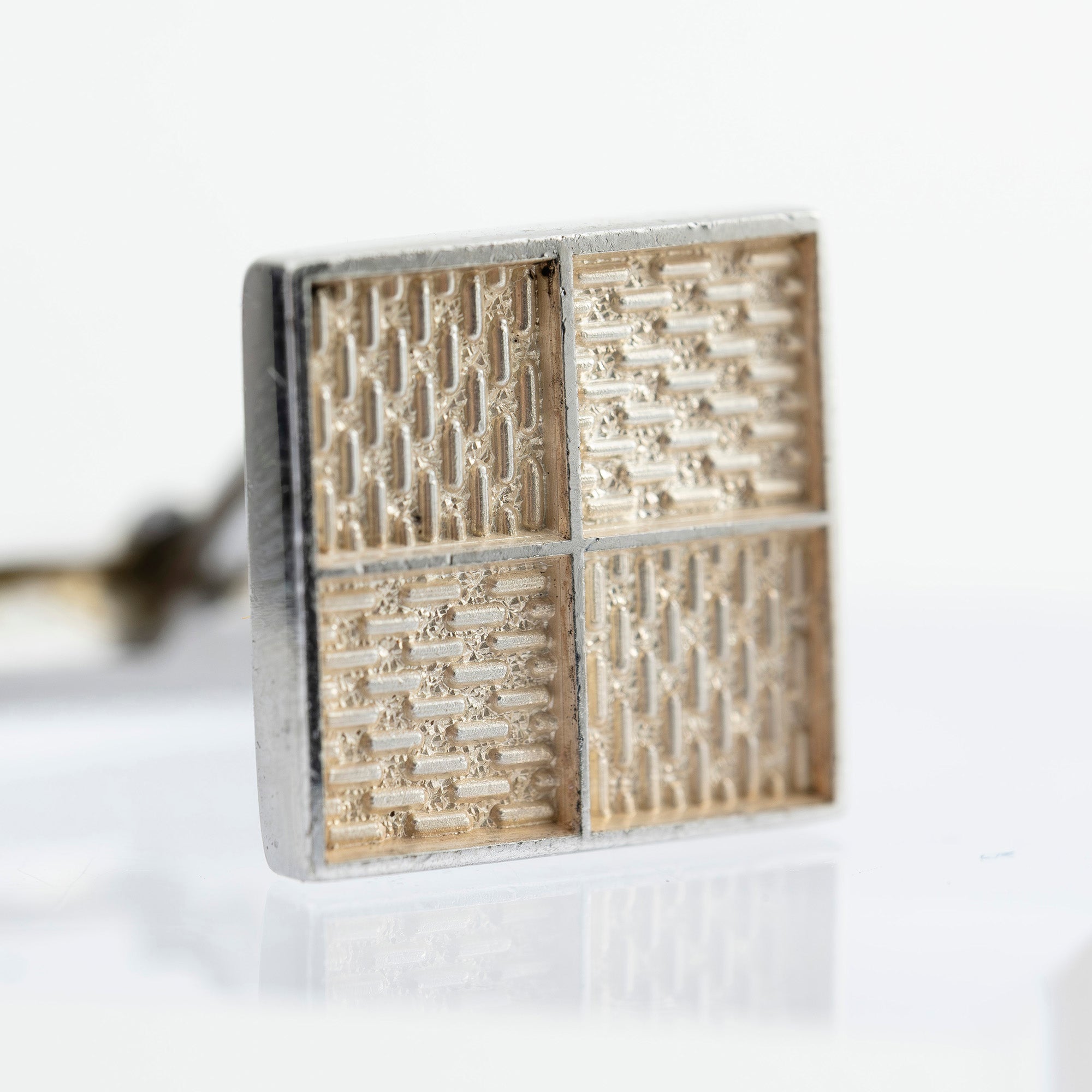 ルイ・ヴィトン LOUIS VUITTON カフス ダミエ調 4ブロック シルバー925