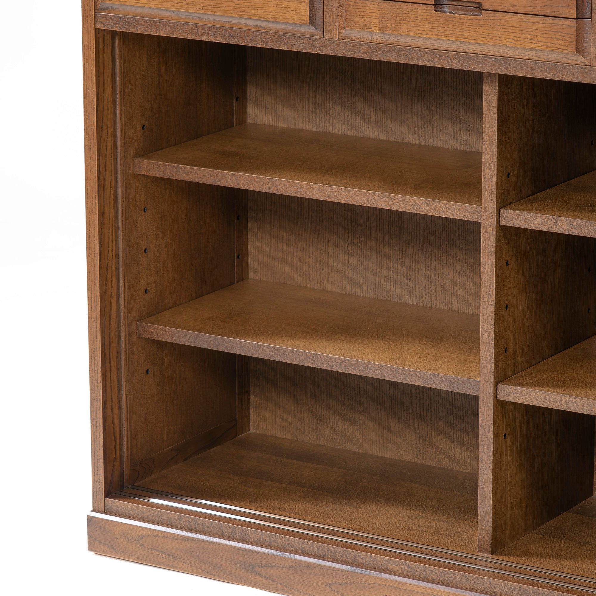 食器棚 旭川家具 クリエイトファニチャー CREATE FURNITURE 旭 水屋箪笥 ナラ材 オーク材 幅120 キッチンボード ダイニングボード 和モダン