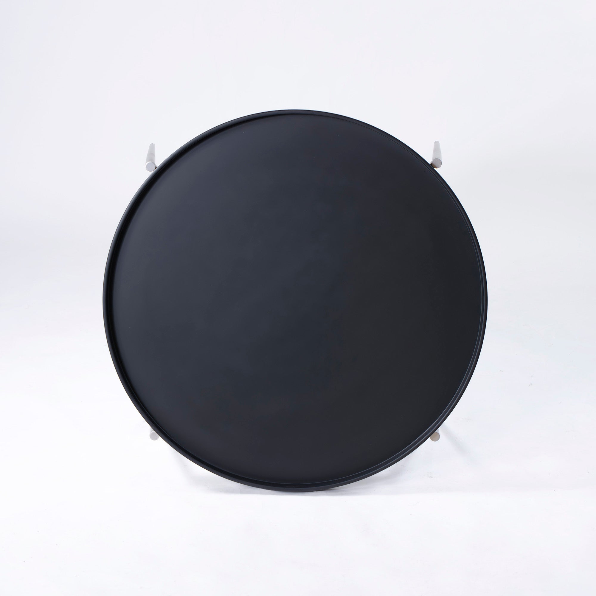 BoConcept Vera コーヒーテーブル マットブラック ブラッシュドスチール 円形 φ90cm
