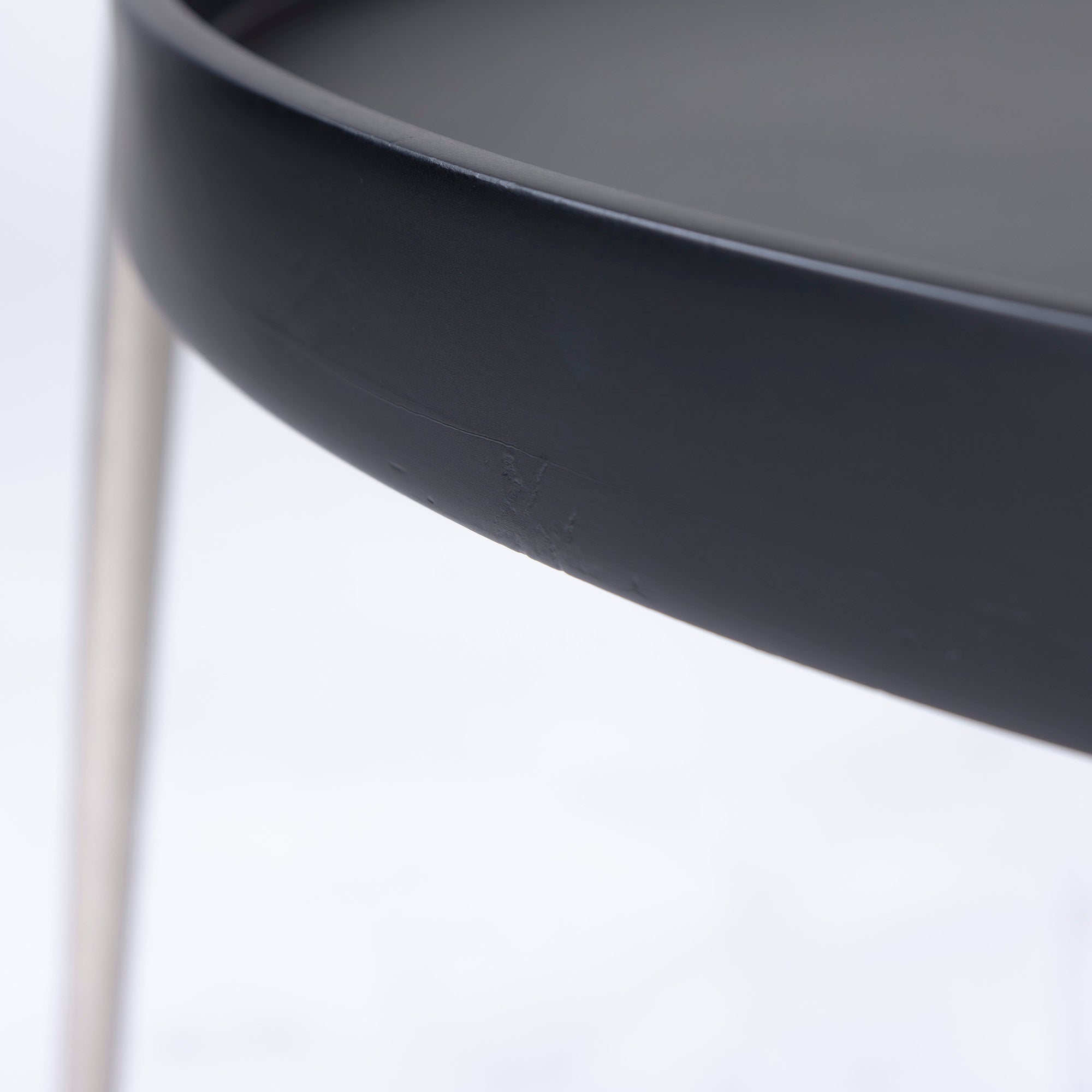 BoConcept Vera コーヒーテーブル マットブラック ブラッシュドスチール 円形 φ90cm