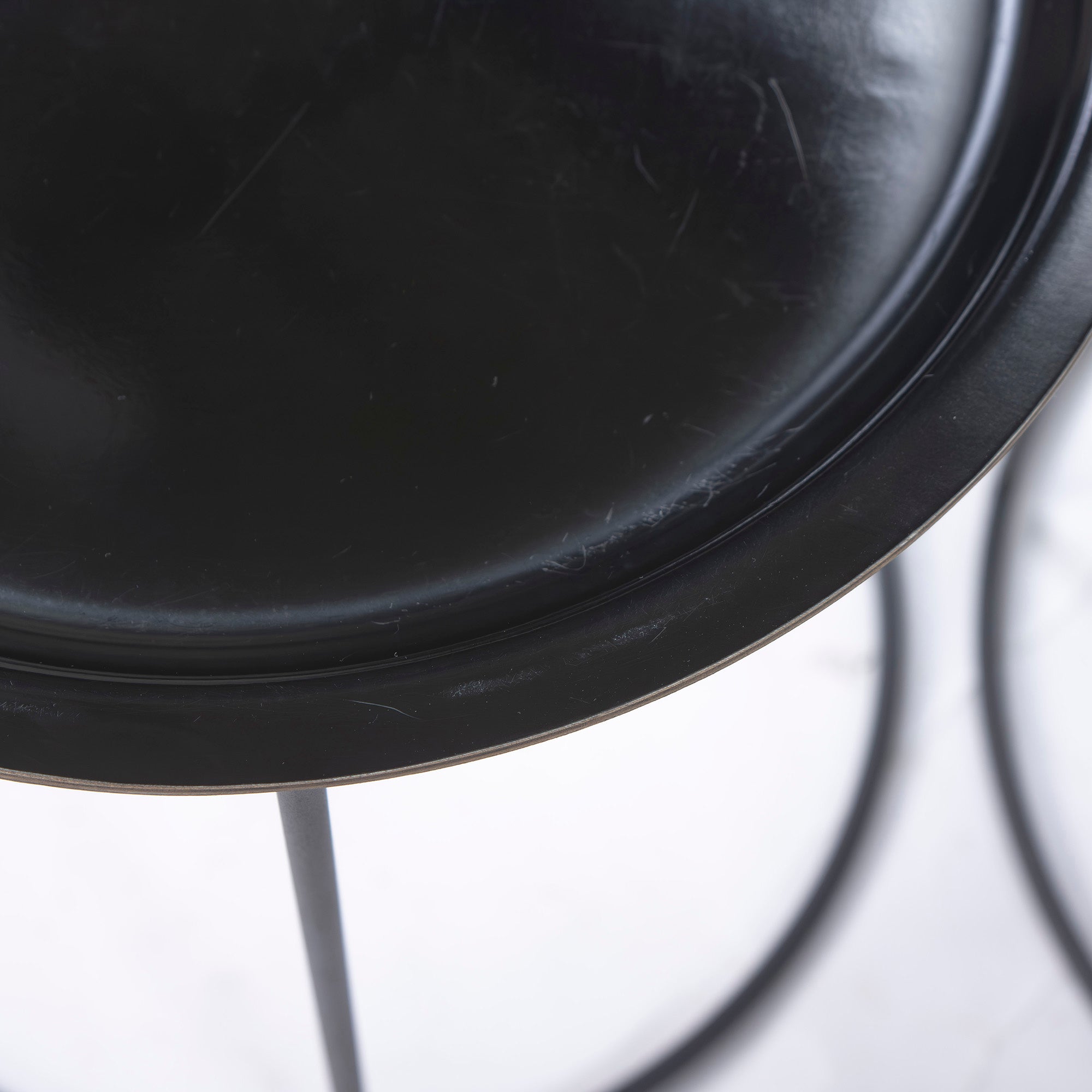 BoConcept Cartagena ネストテーブル 3点セット ブラックラッカー スチール 円形