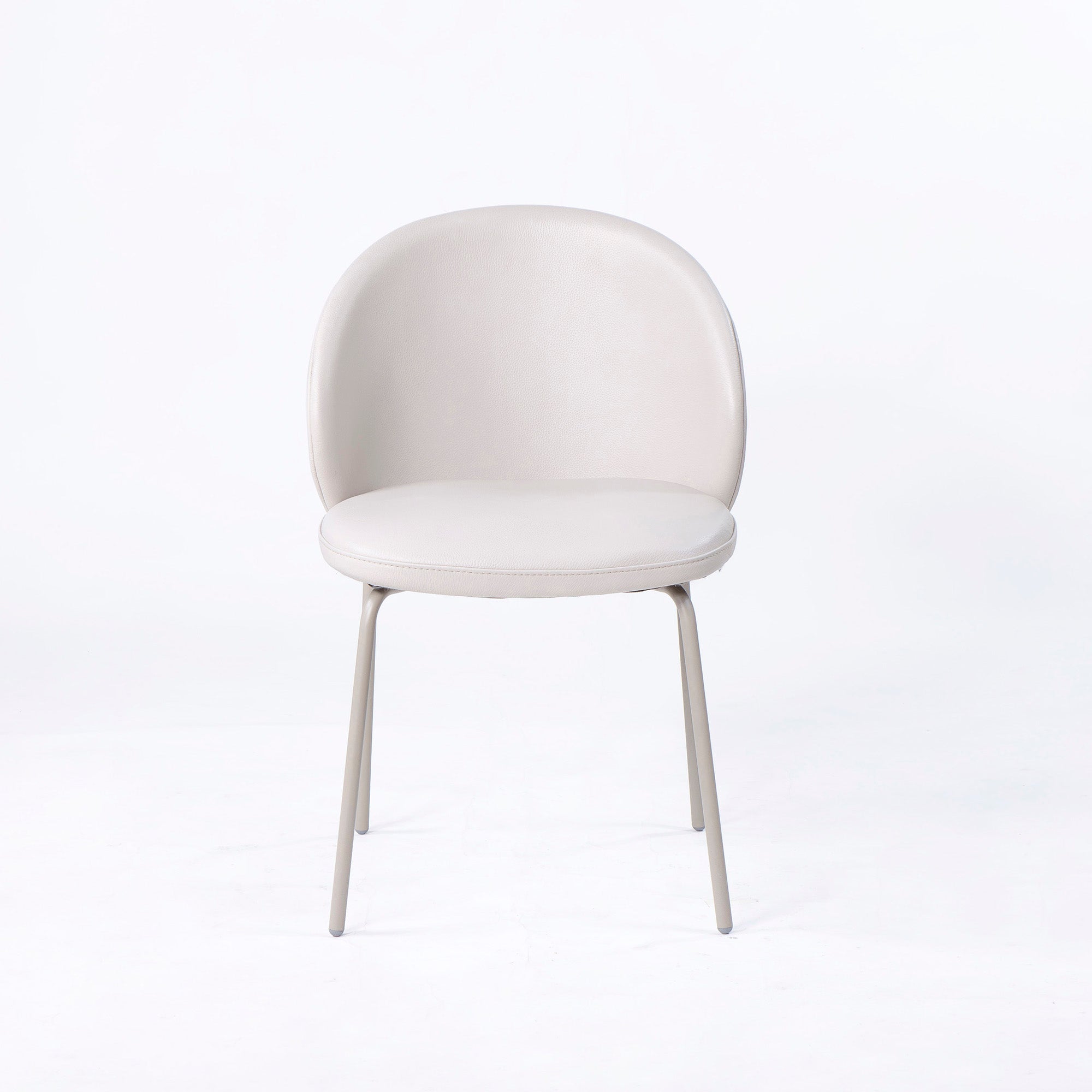 BoConcept Princeton ダイニングチェア(4) レザー ライトベージュ系 マットアッシュグレー メタル脚