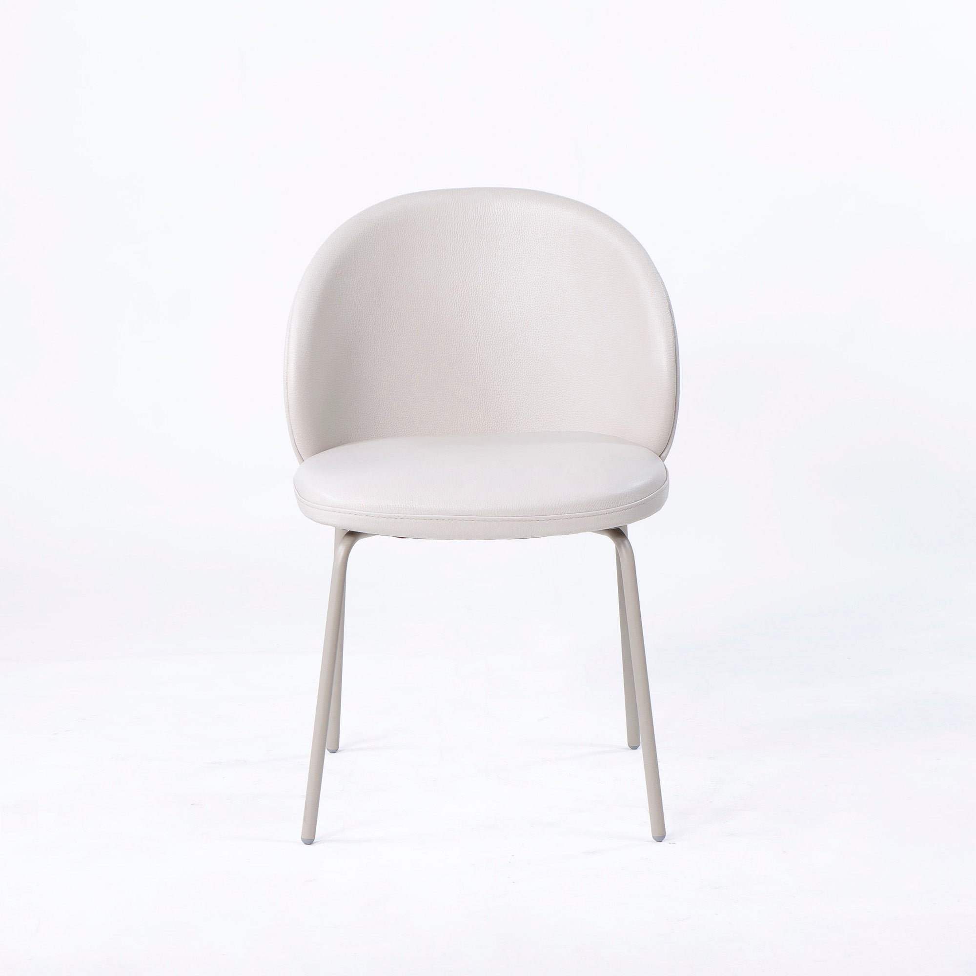 BoConcept Princeton ダイニングチェア(5) レザー ライトベージュ系 マットアッシュグレー メタル脚