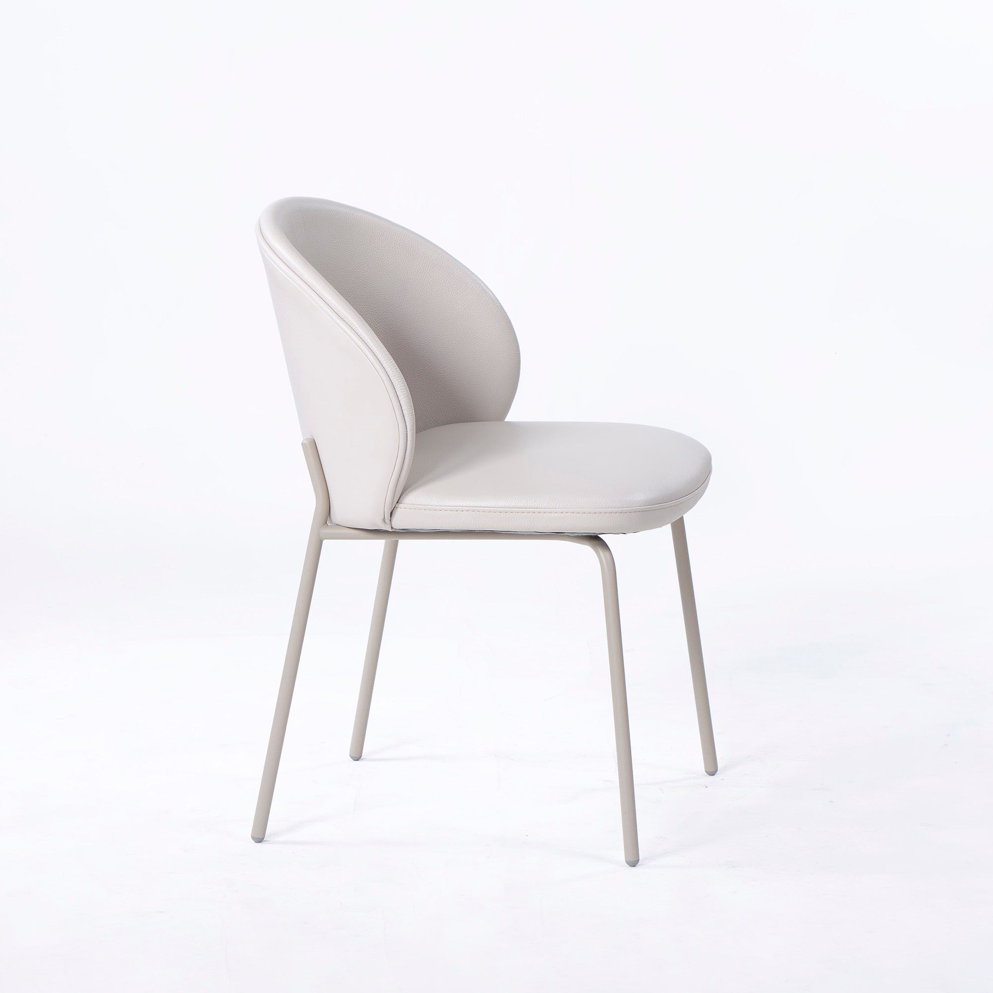 BoConcept Princeton ダイニングチェア(6) レザー ライトベージュ系 マットアッシュグレー メタル脚
