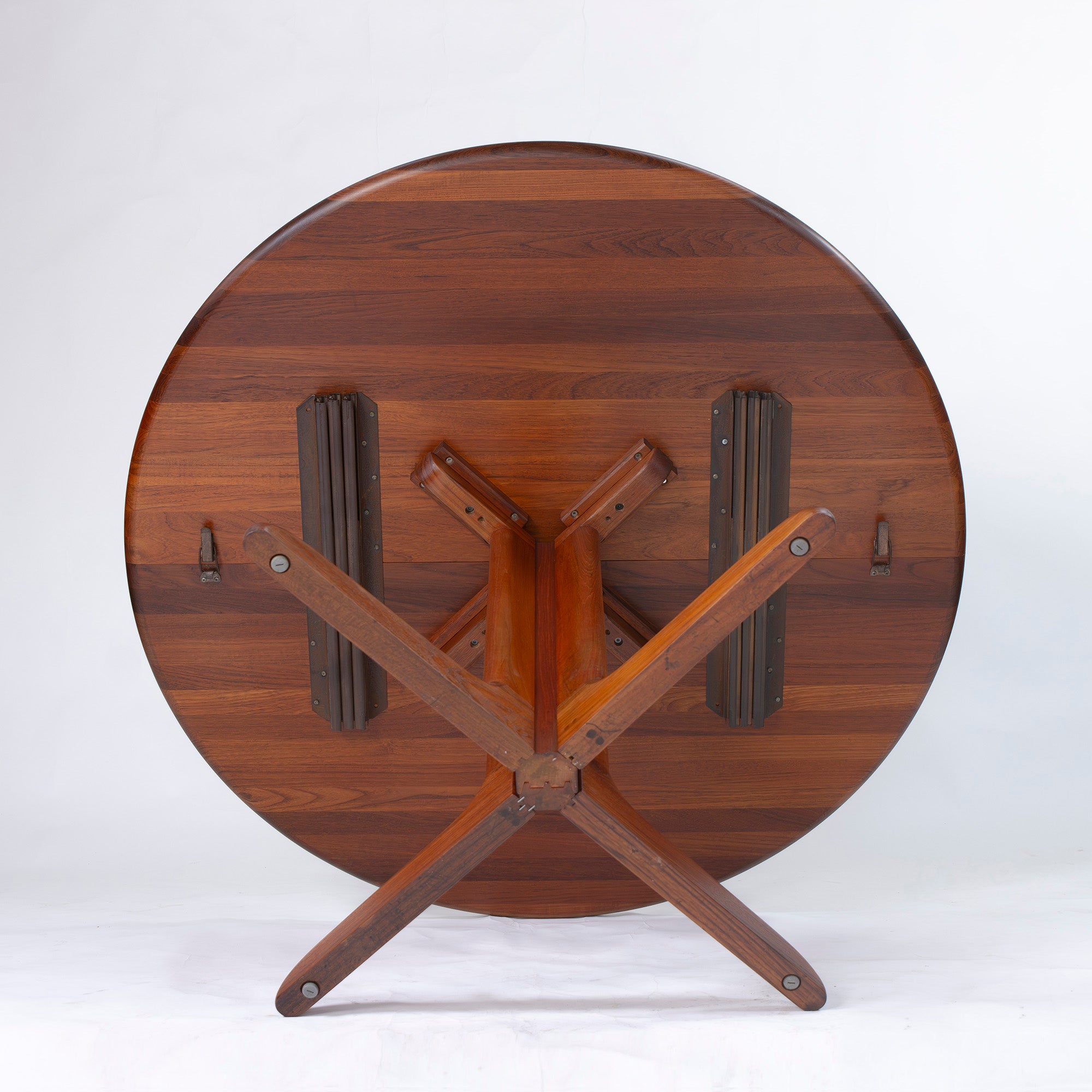 Gudme Mobelfabrik ラウンドダイニングテーブル チーク無垢材 Φ126㎝ 北欧ヴィンテージ 1960s