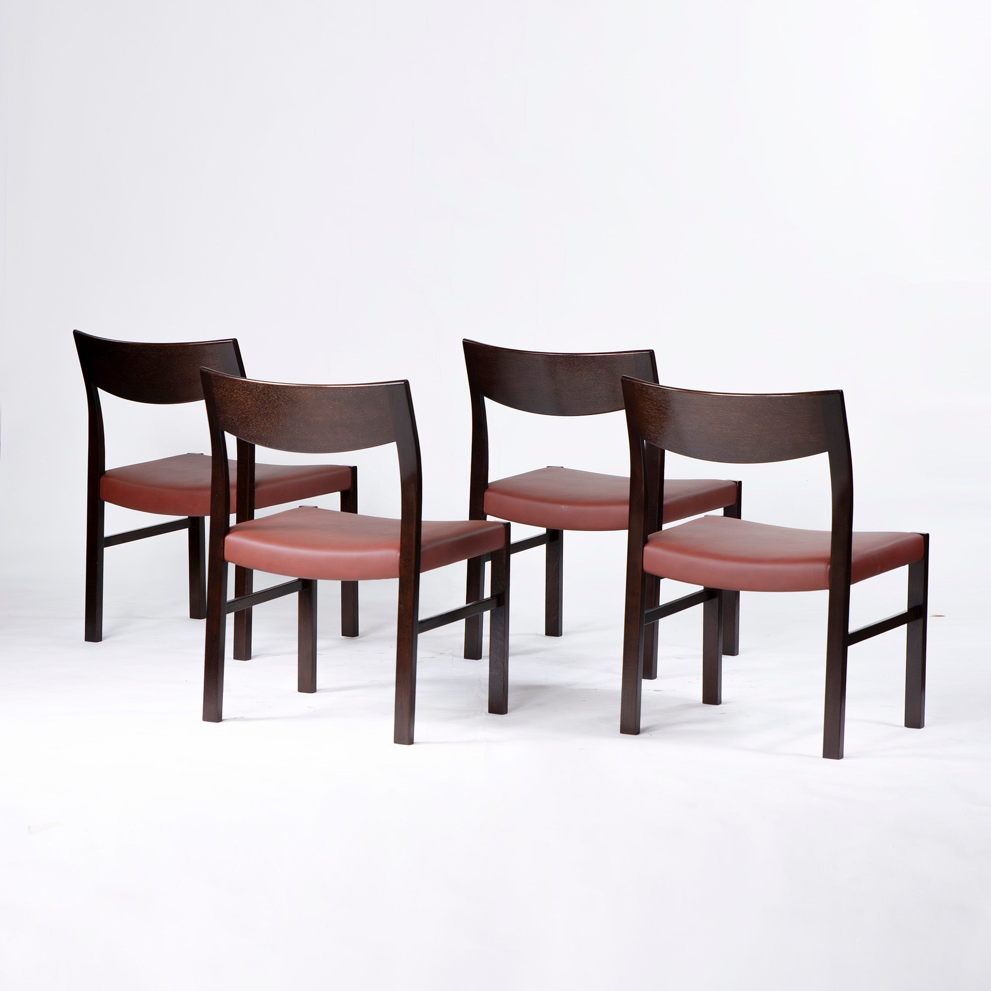 ◆東京都内限定配送◆CondeHouse LEGGERO ダイニング5点セット サイドチェア4脚 ダイニングテーブル タモ材 PUレザー