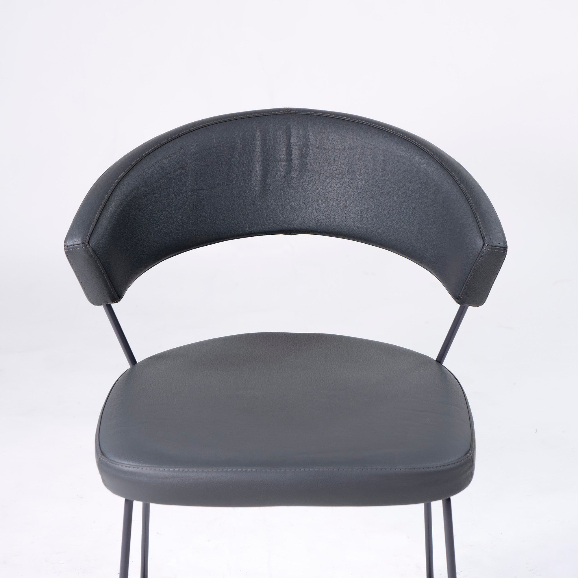 Calligaris Connubia NEW YORK CB1022 ダイニングチェア(1) 本革 レザー グレー