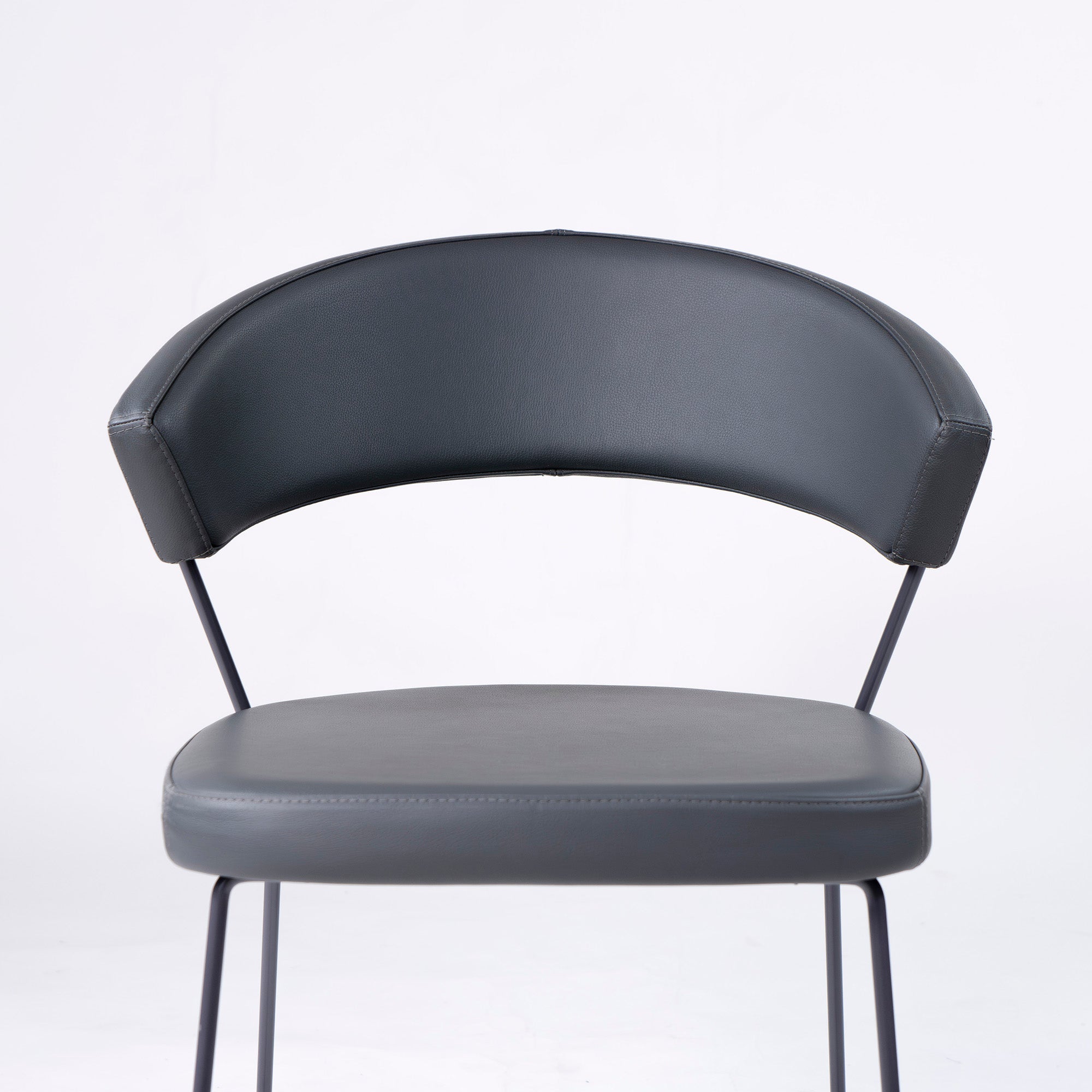 Calligaris Connubia NEW YORK CB1022 ダイニングチェア(3) 本革 レザー グレー