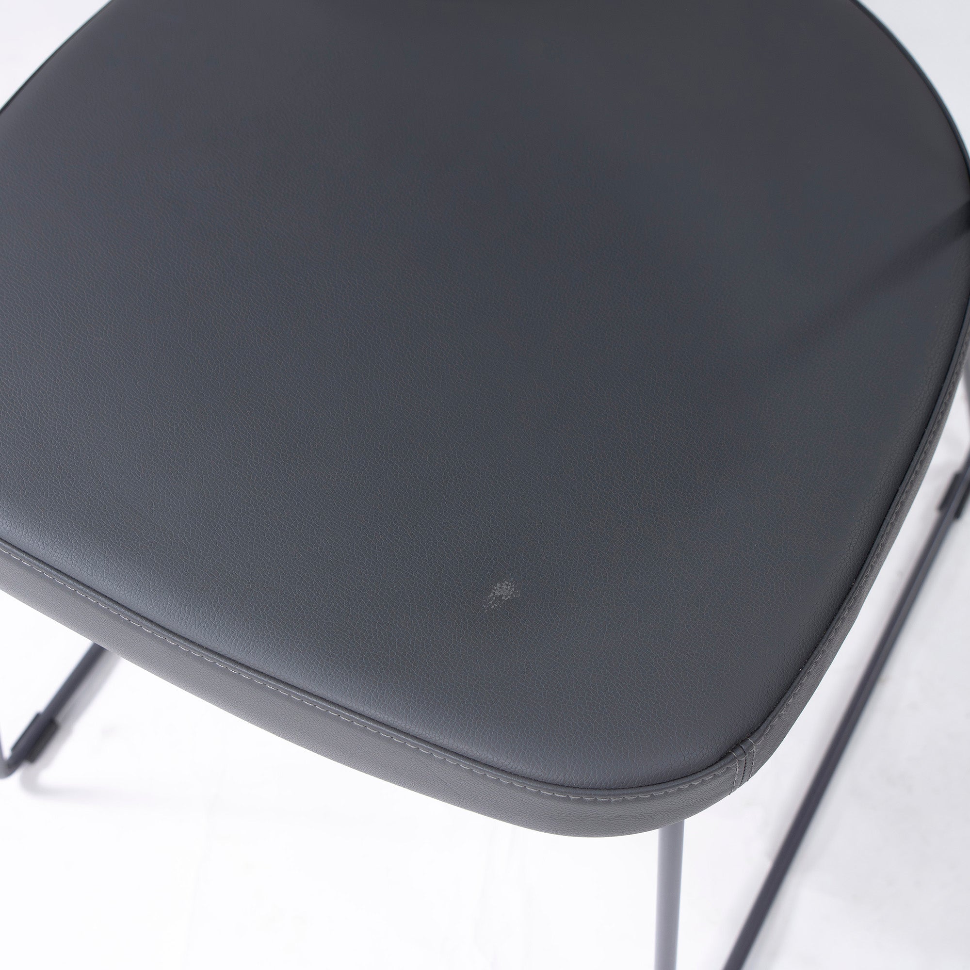 Calligaris Connubia NEW YORK CB1022 ダイニングチェア(4) 本革 レザー グレー