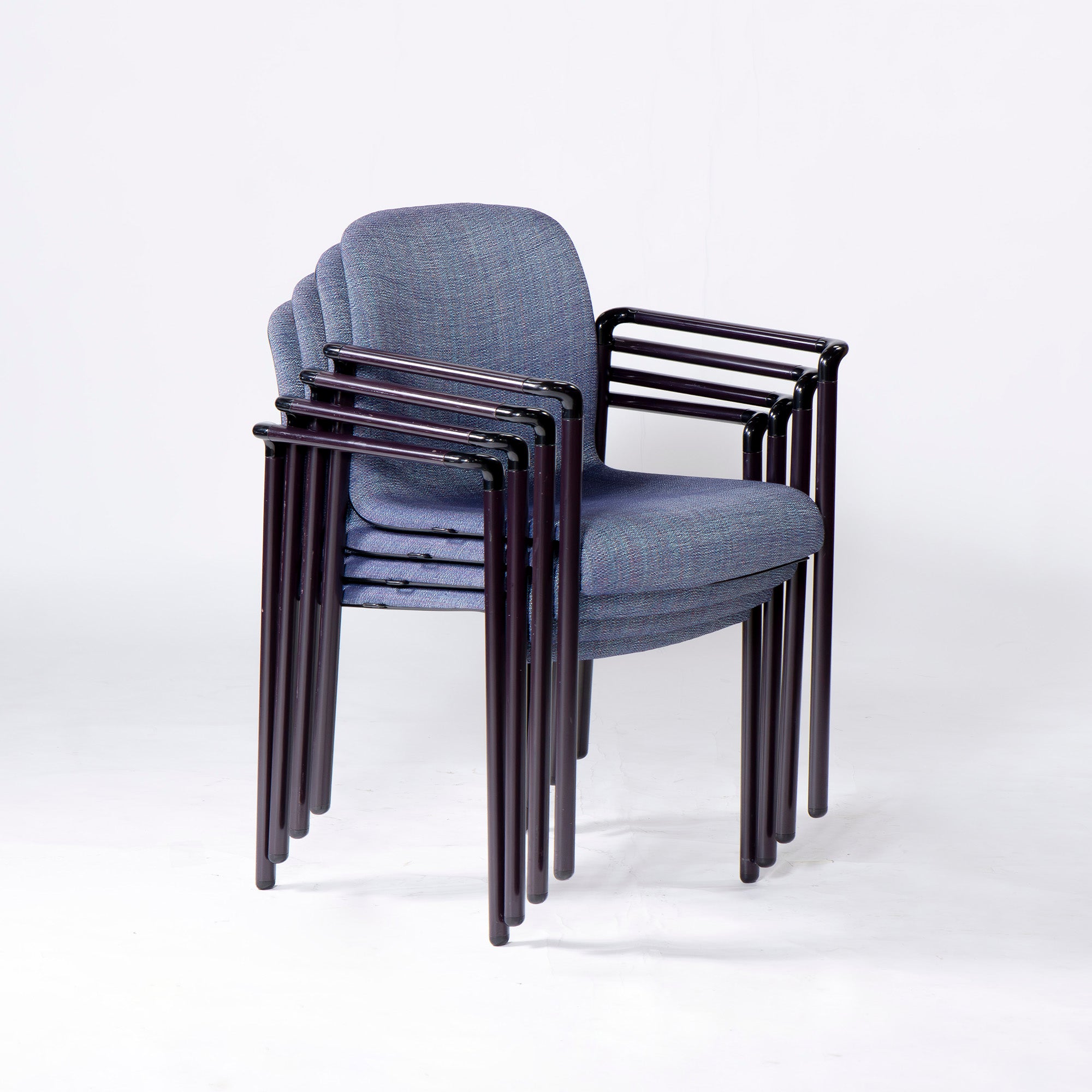 Herman Miller EL101 スタッキングチェア(2) ブルー系 ヴィンテージ