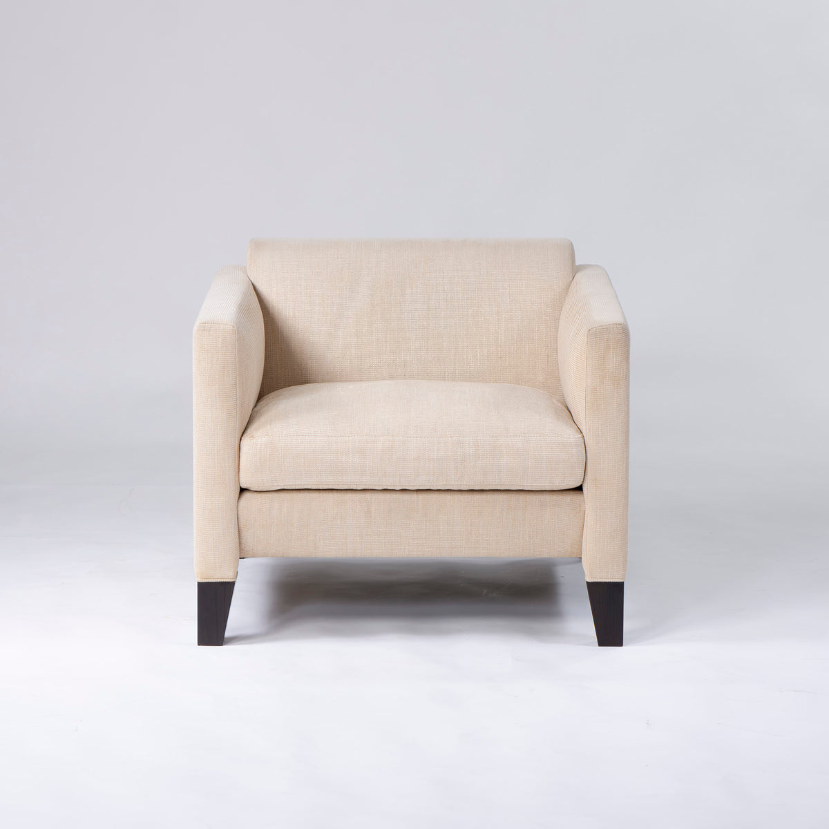 Ritzwell 1Pソファ アッシュ材 ベージュファブリック フェザークッション